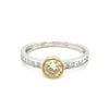 18kt White Gold Yellow Diamond Engagement Ring