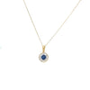 9kt Gold Diamond &amp; Saphire Pendant