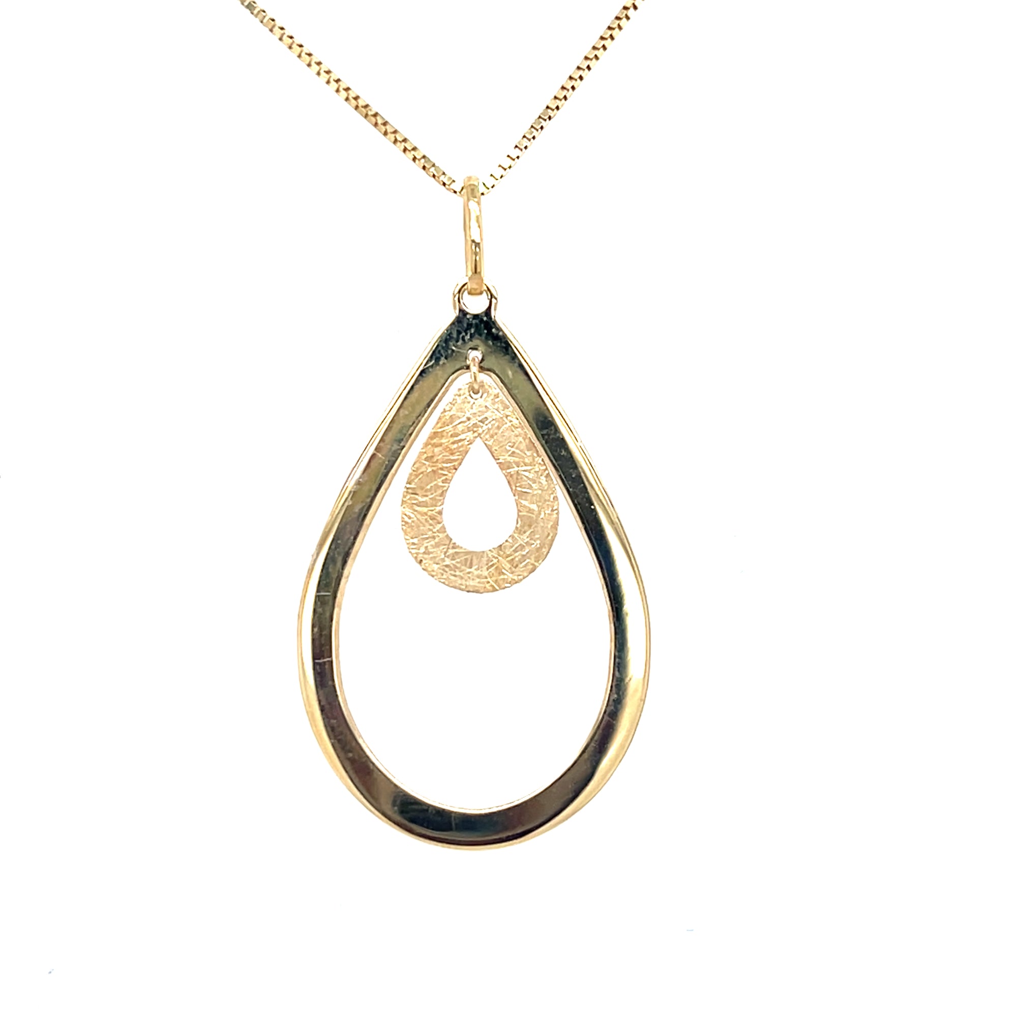 14kt Gold Pear Shaped Pendant