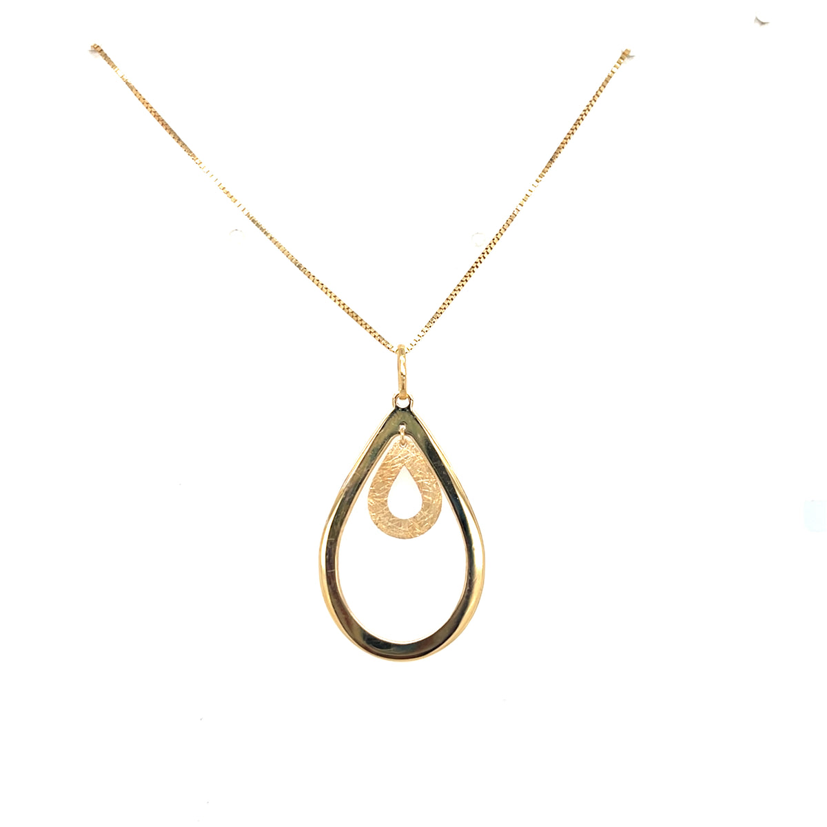 14kt Gold Pear Shaped Pendant