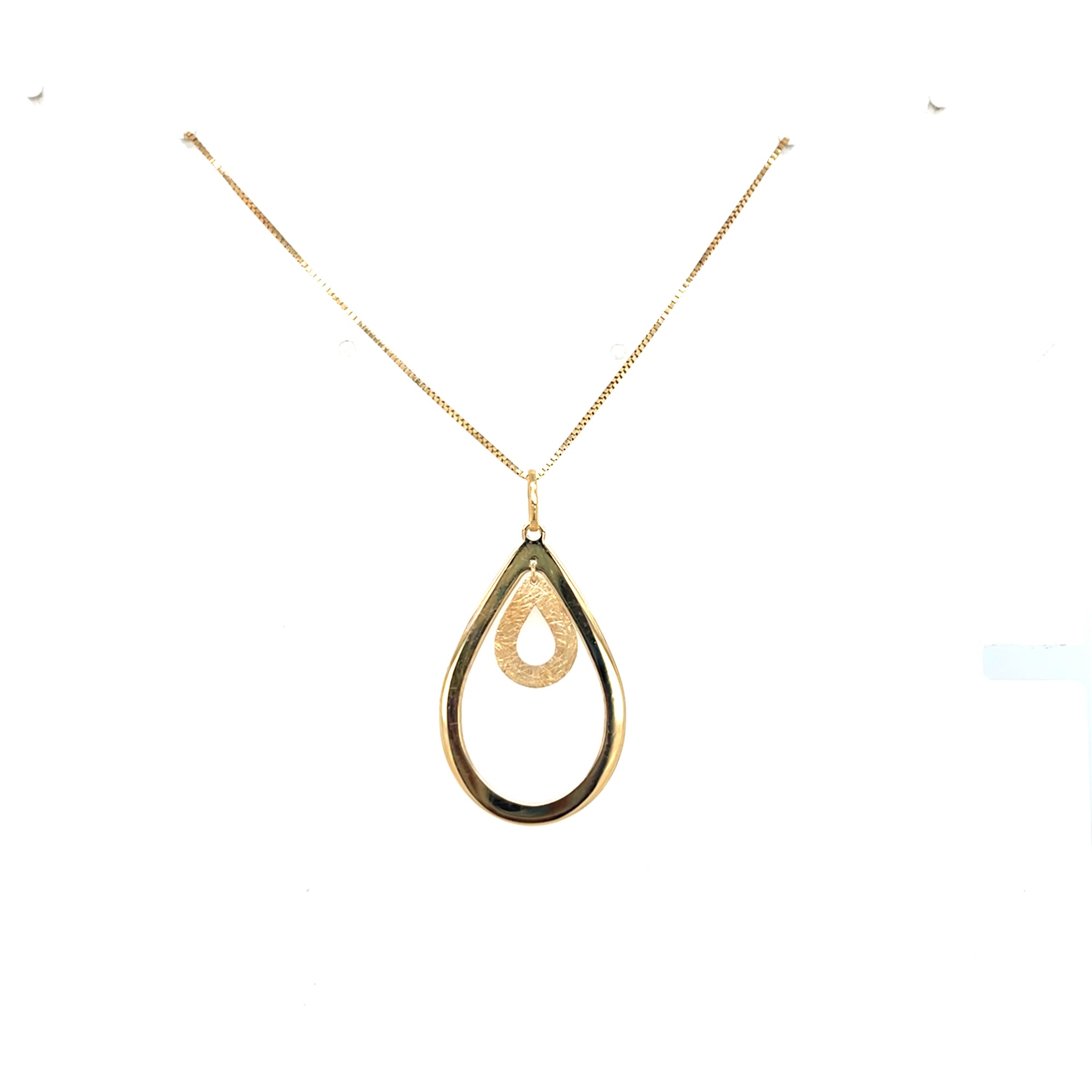 14kt Gold Pear Shaped Pendant