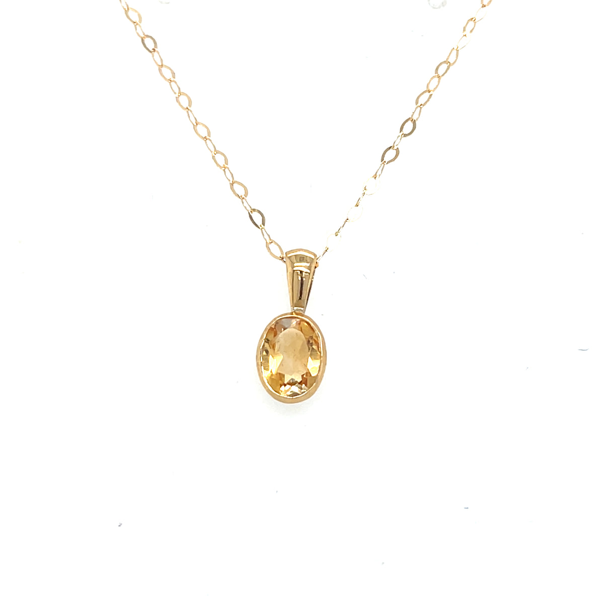 9kt Gold Citrine Pendant
