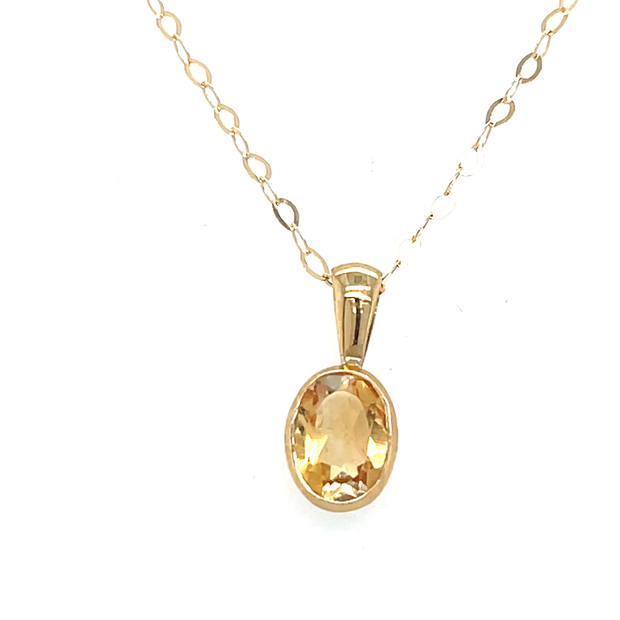 9kt Gold Citrine Pendant
