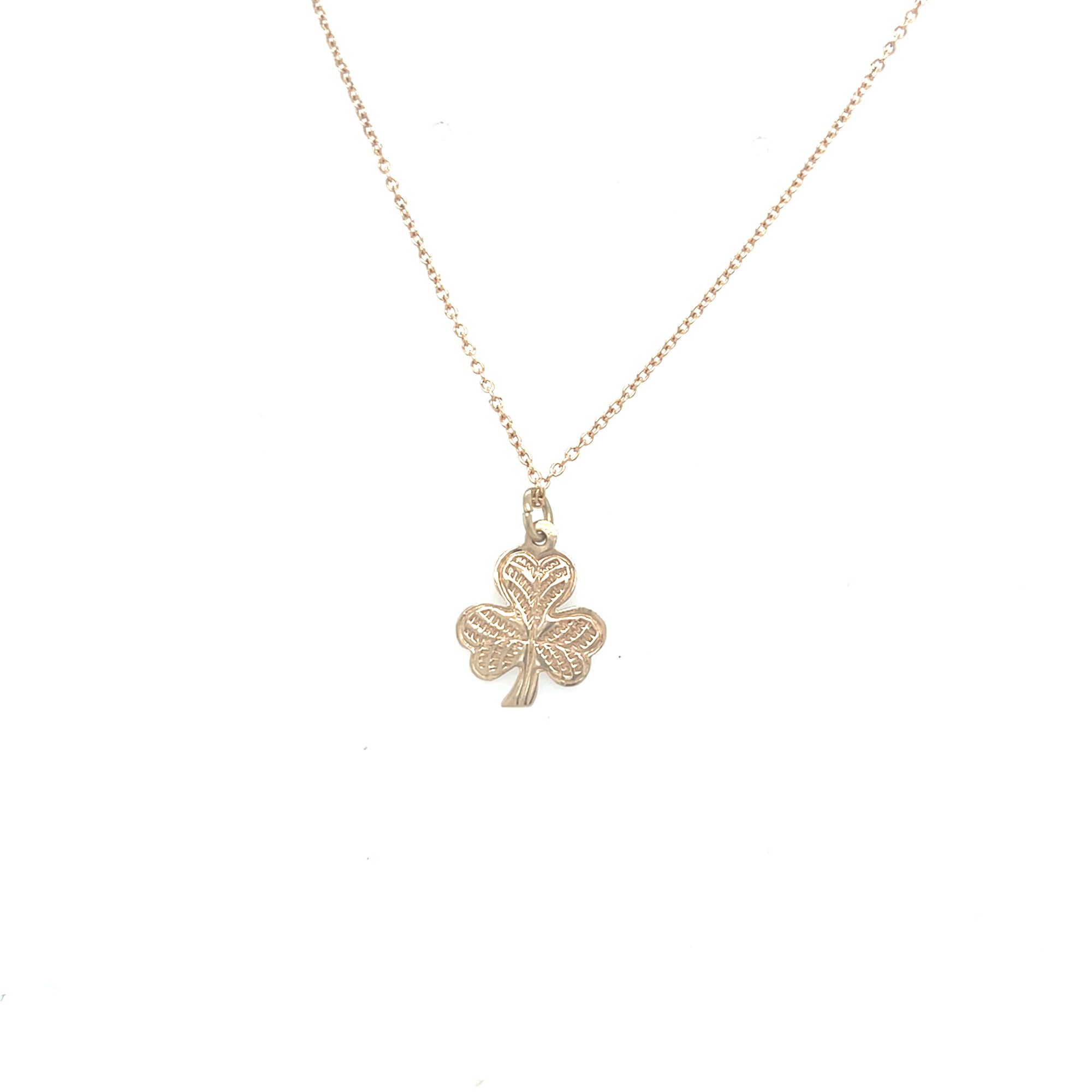9kt Gold Shamrock Pendant