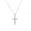 18kt White Gold Diamond Cross