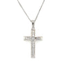 18kt White Gold Diamond Cross