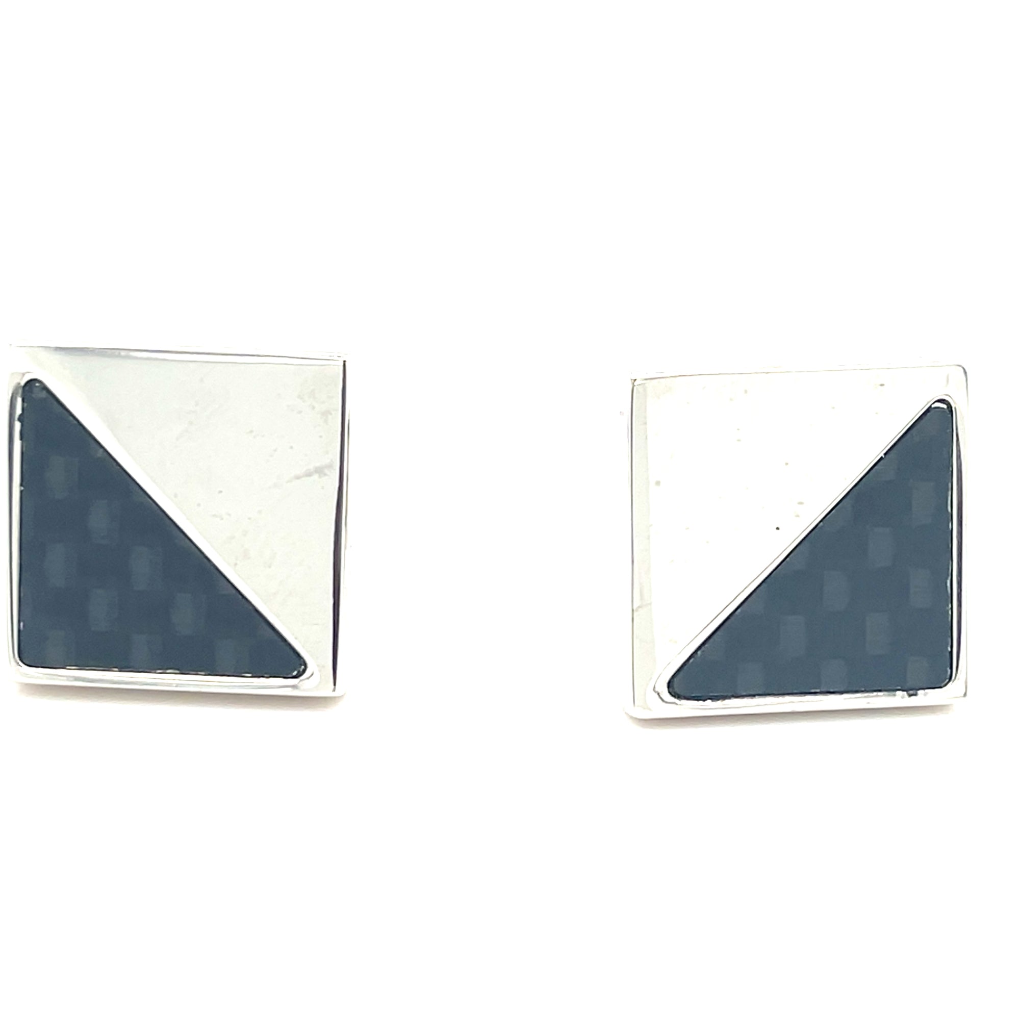 Nickle &amp; Carbon Fibre Cufflinks