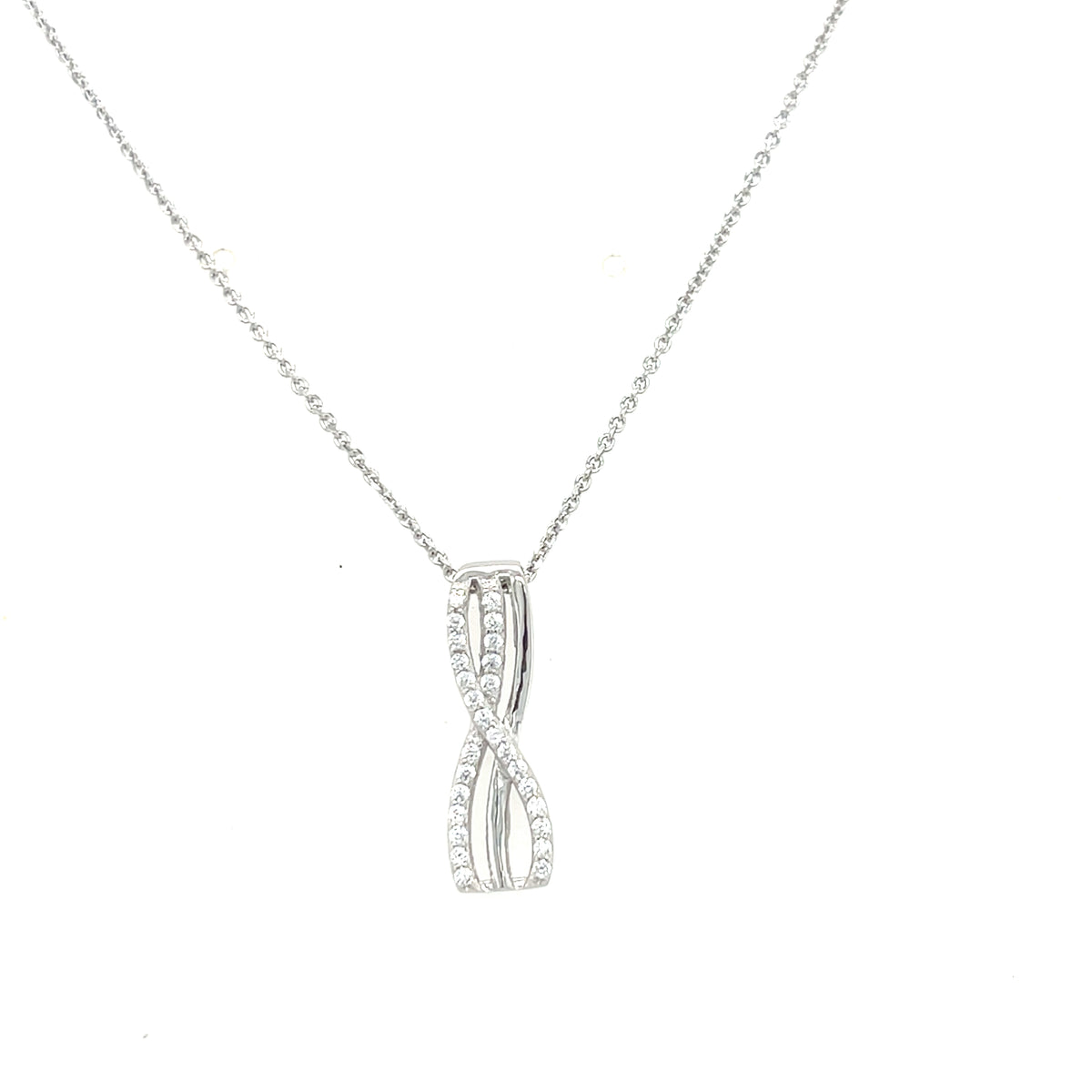 Sterling Silver Infinity Style Necklace