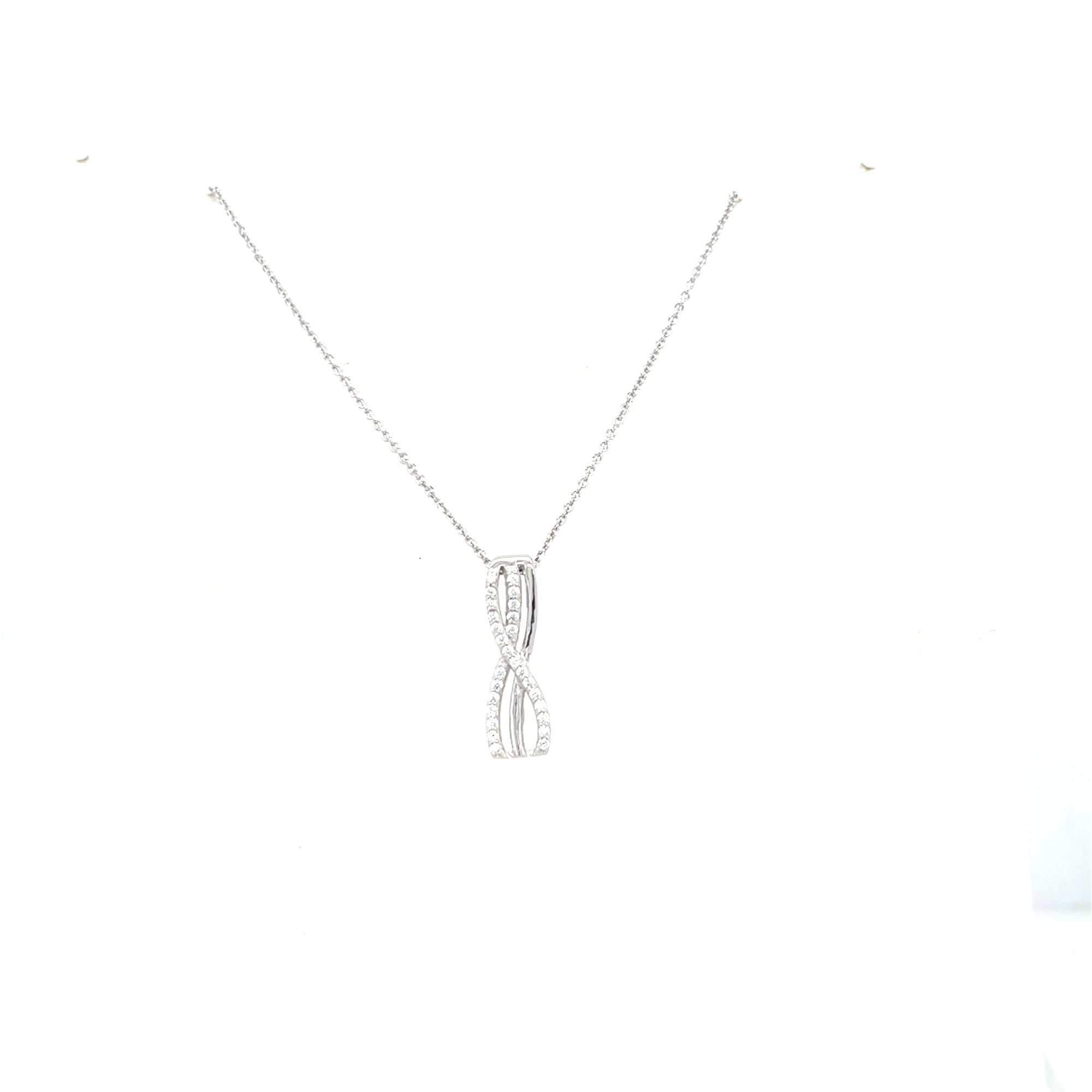 Sterling Silver Infinity Style Necklace