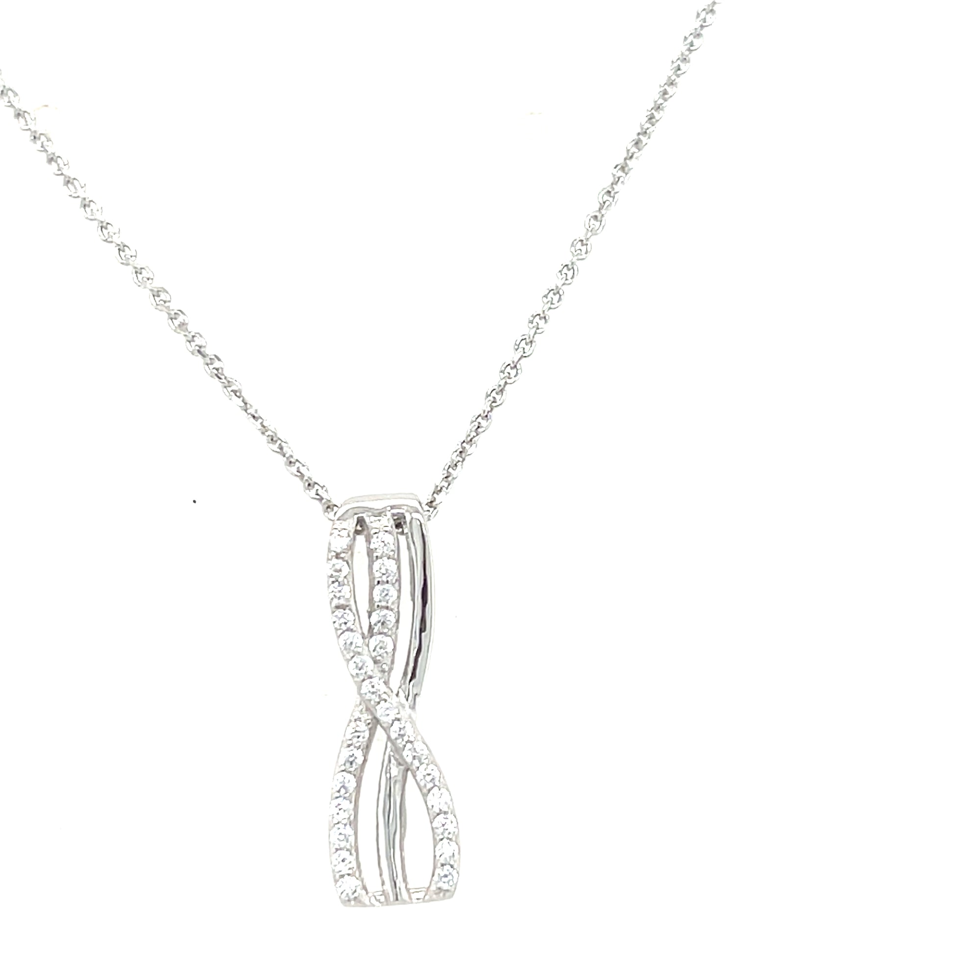 Sterling Silver Infinity Style Necklace