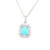 Sterling Silver Square Turquoise Pendant