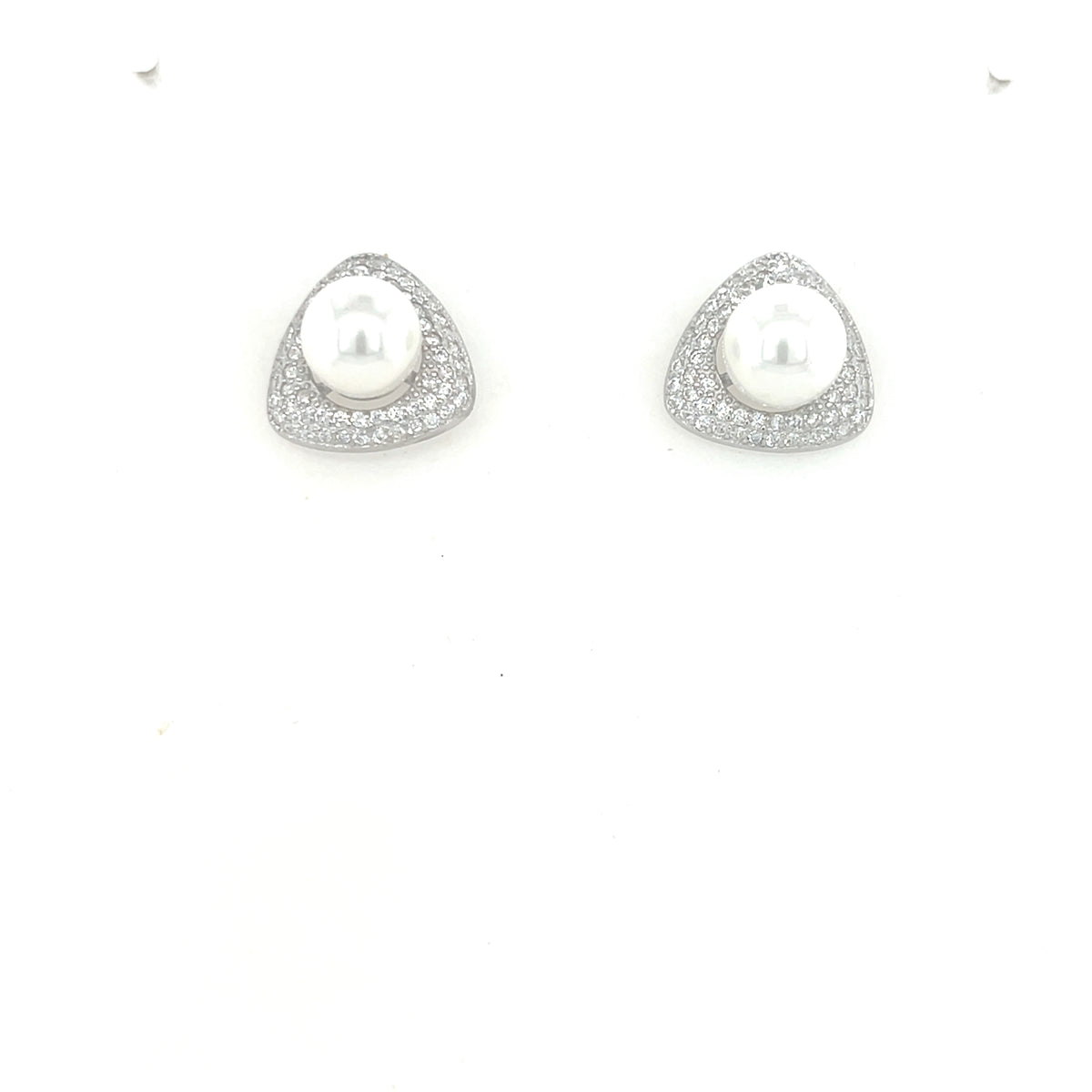 Sterling silver pearl earrings