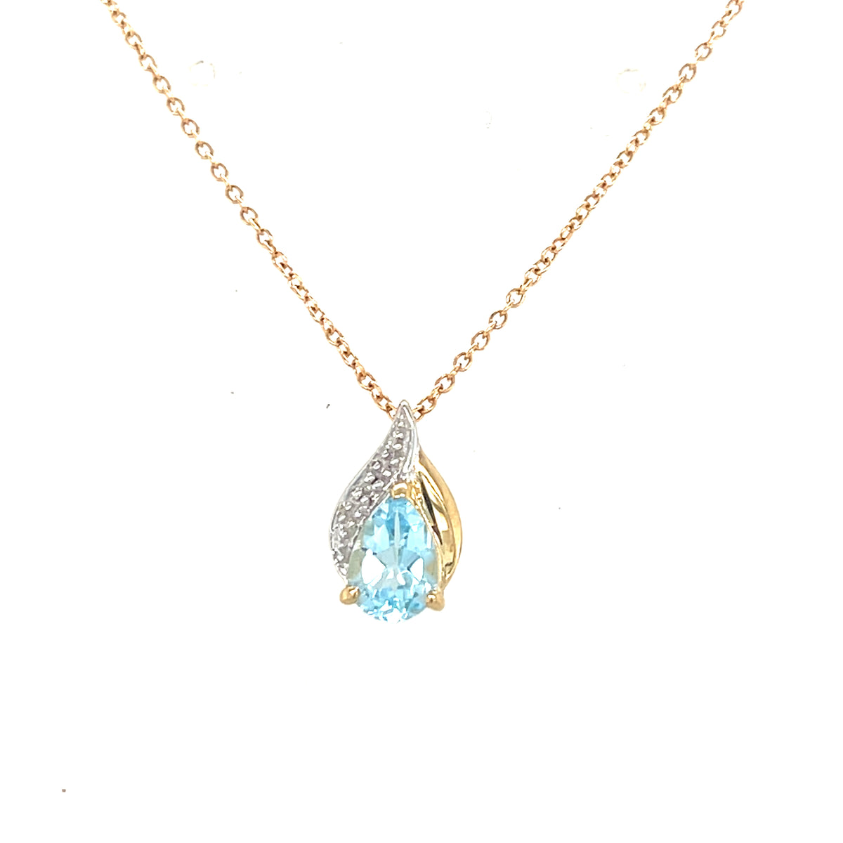 9kt Gold Aquamarine Pendant