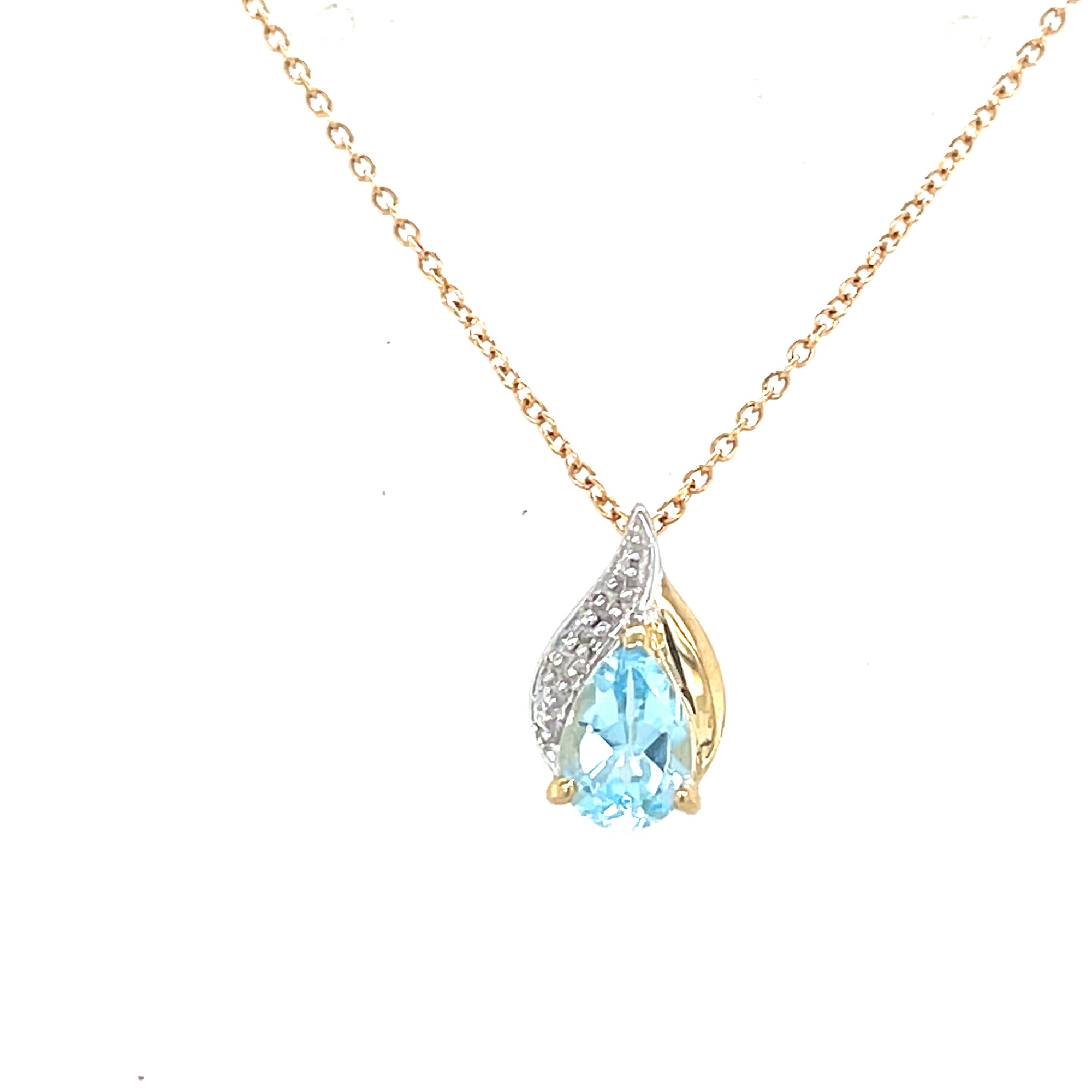 9kt Gold Aquamarine Pendant