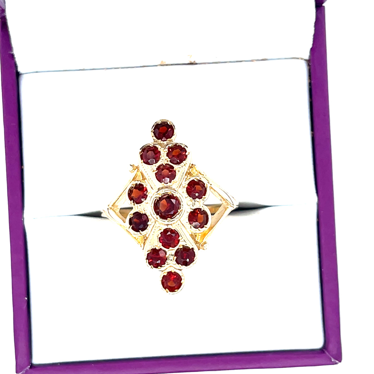 9kt Gold Garnet Ring