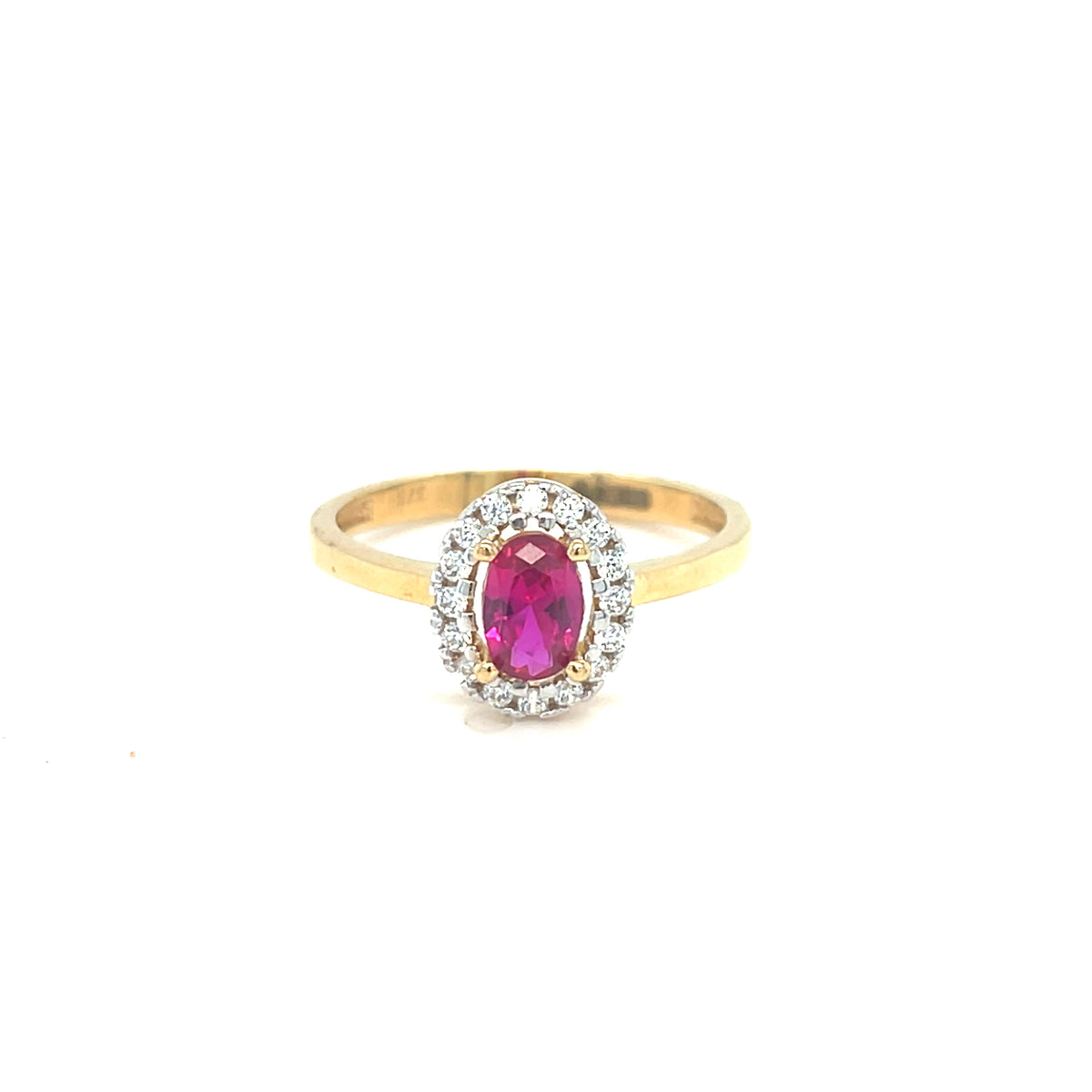 9kt Gold Ruby Cluster Ring