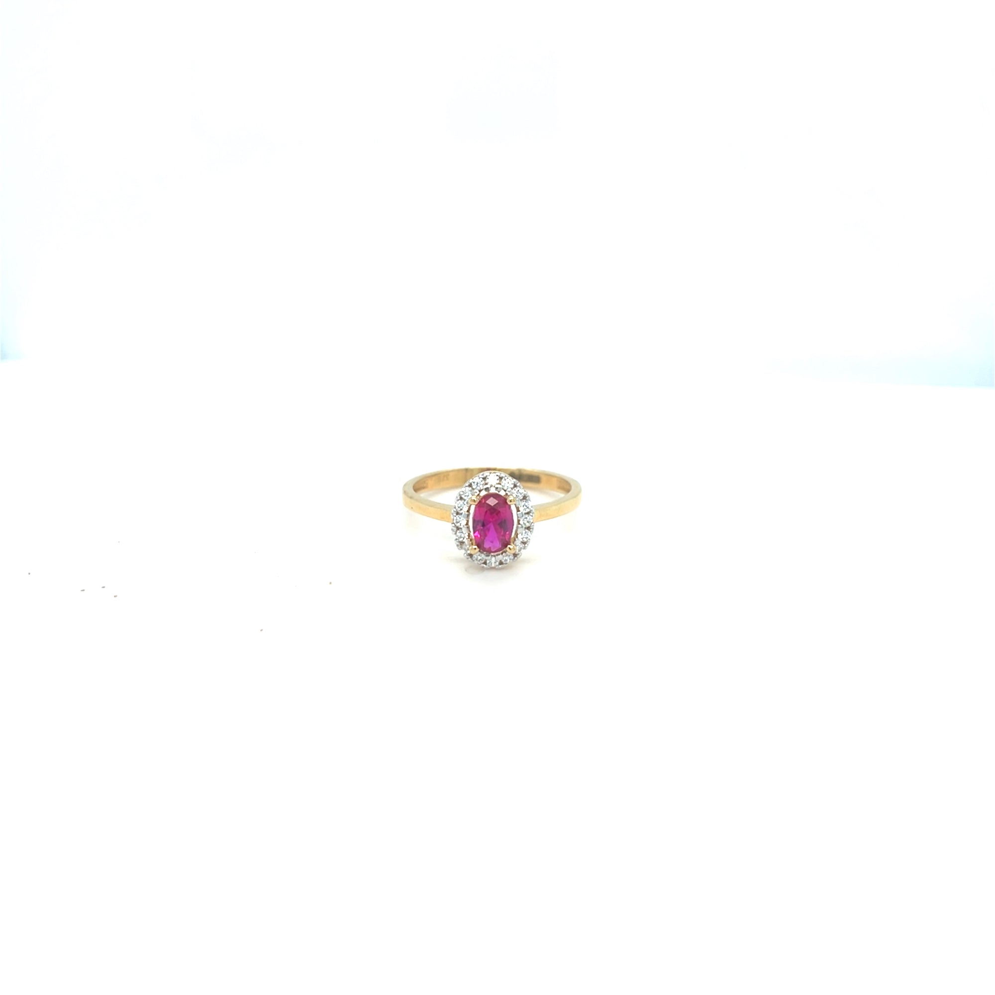 9kt Gold Ruby Cluster Ring