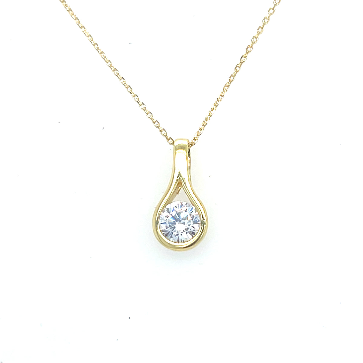 9kt Gold Cubic Zirconia Pendant