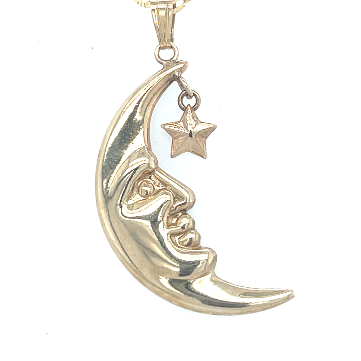 9kt Gold Man in the Moon Pendant