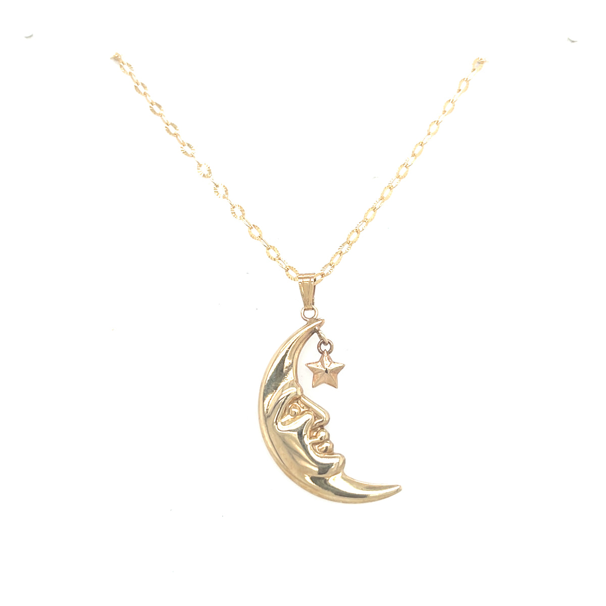 9kt Gold Man in the Moon Pendant