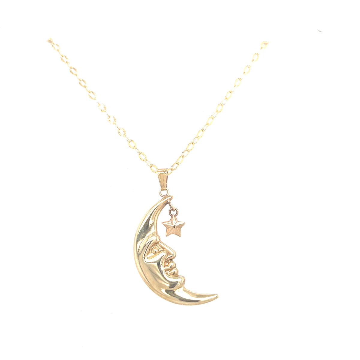 9kt Gold Man in the Moon Pendant