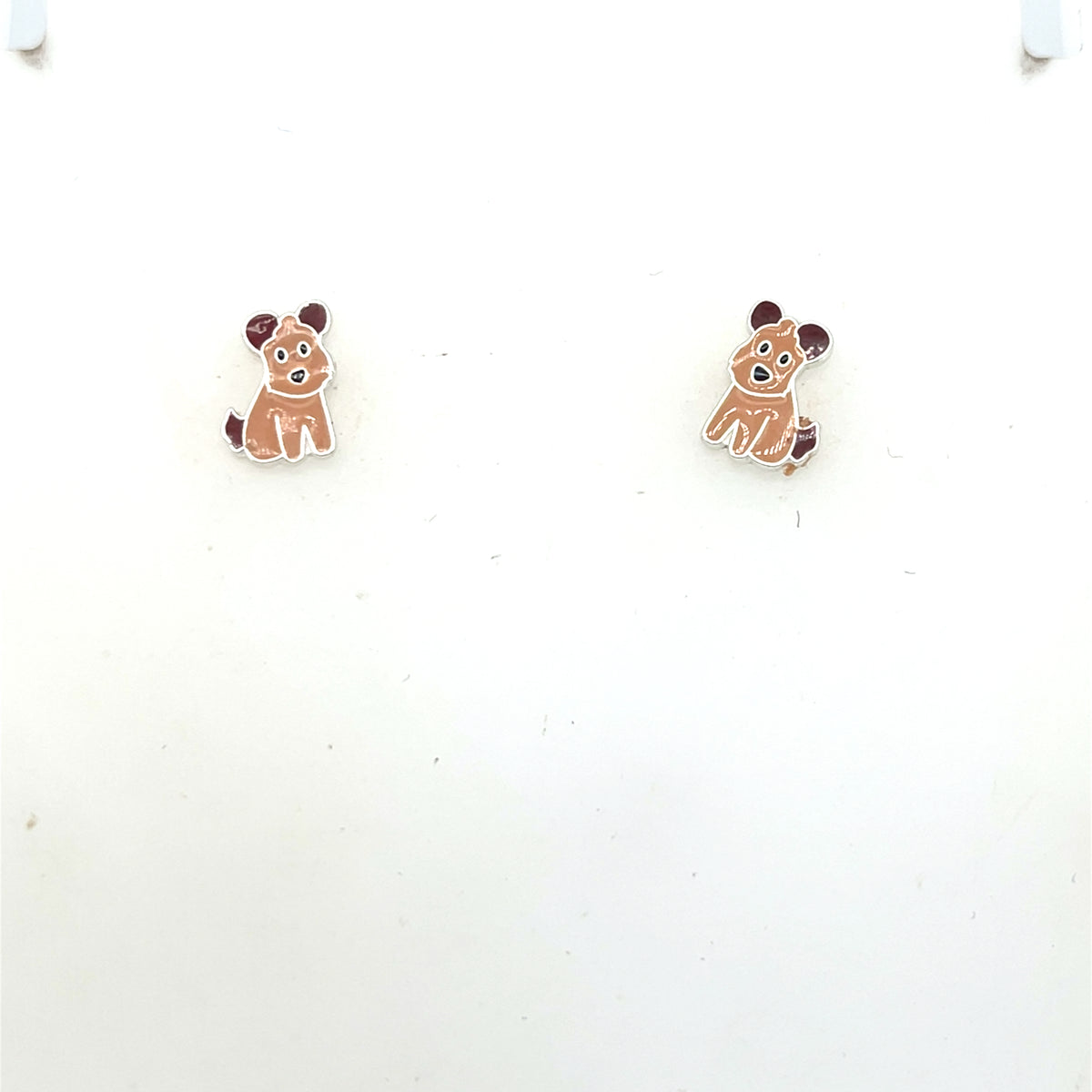 Sterling Silver Kids Dog Earrings