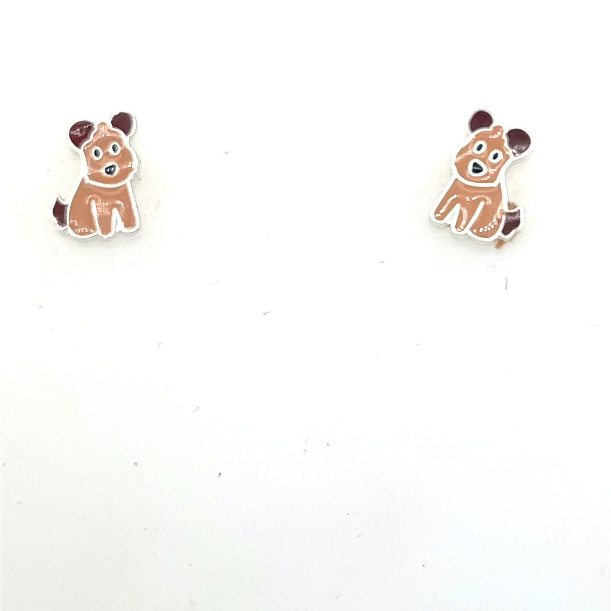 Sterling Silver Kids Dog Earrings