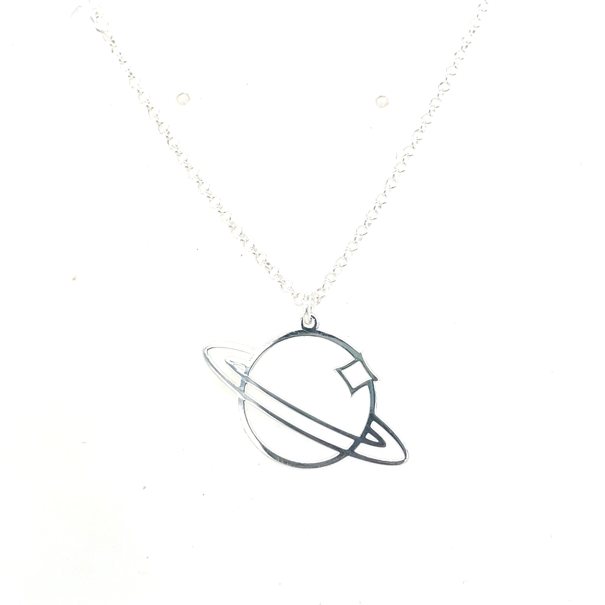 Sterling silver Saturn pendant