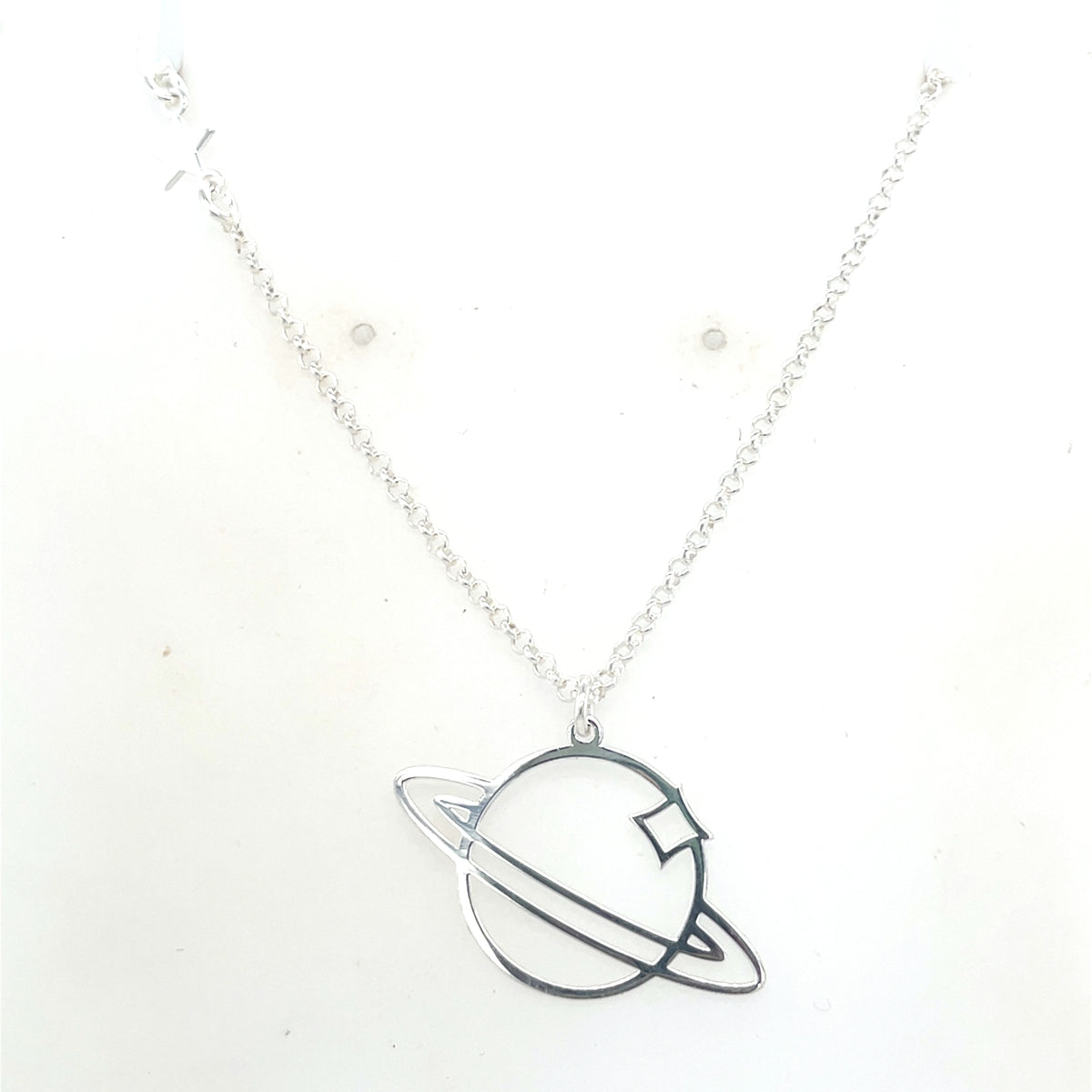 Sterling silver Saturn pendant