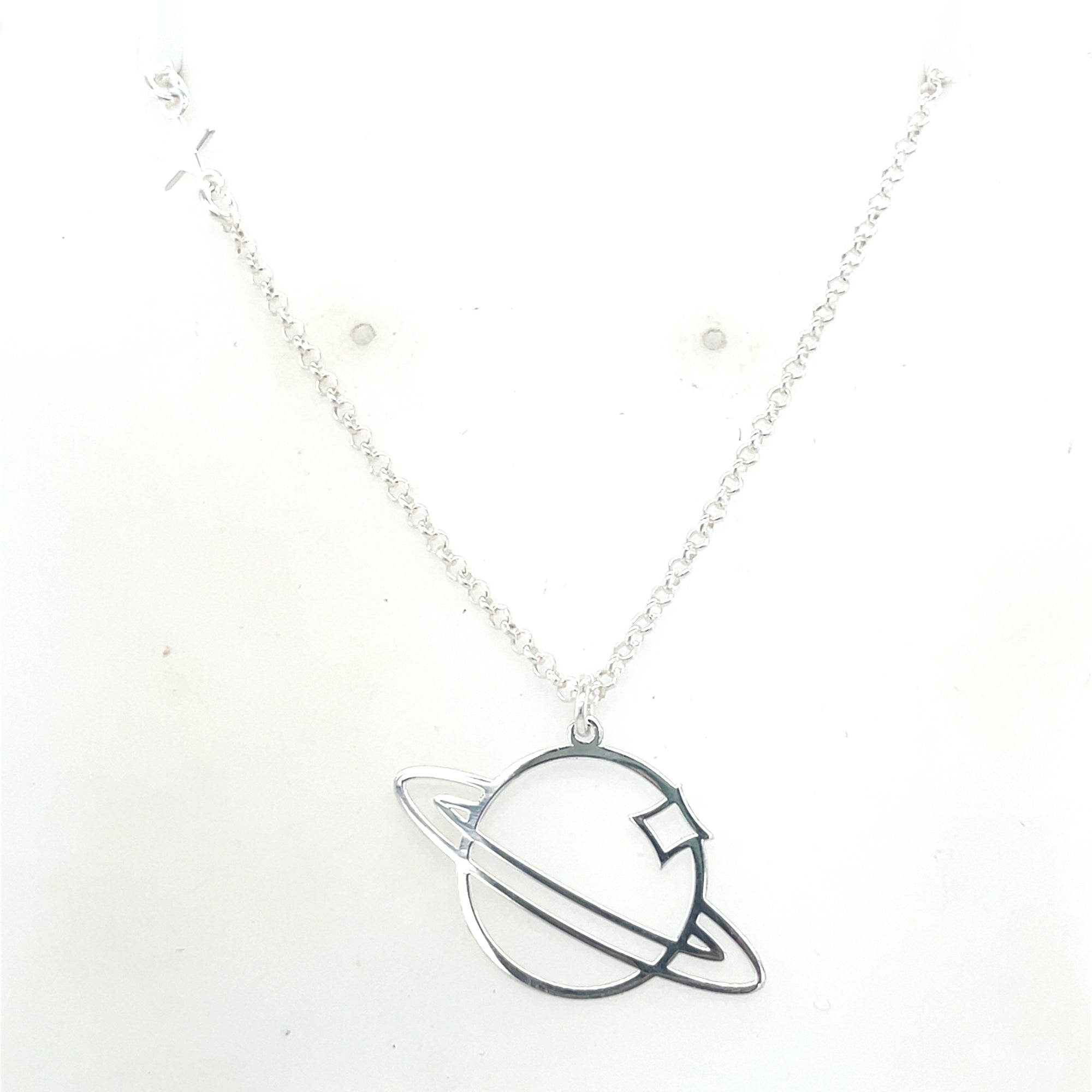 Sterling silver Saturn pendant