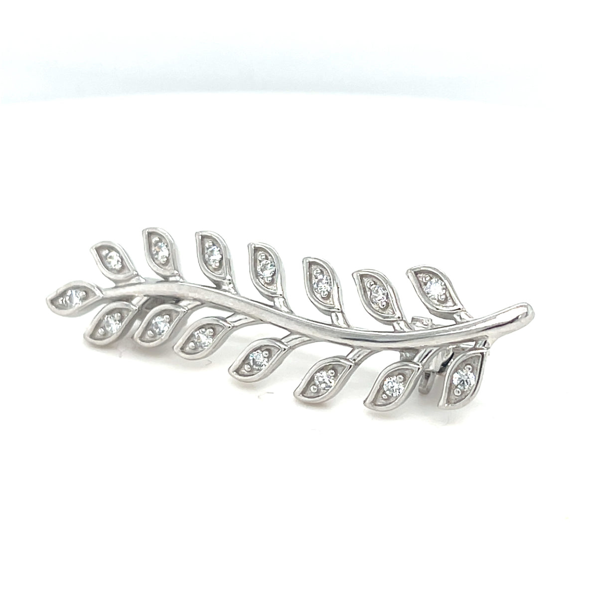 Silver Leaf brooch