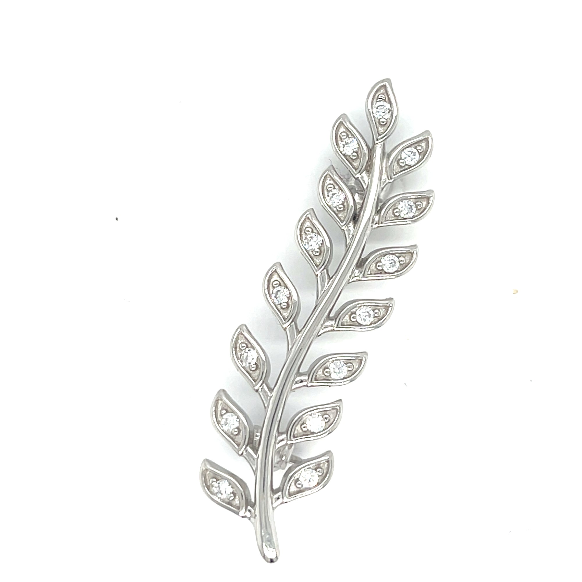Silver Leaf brooch