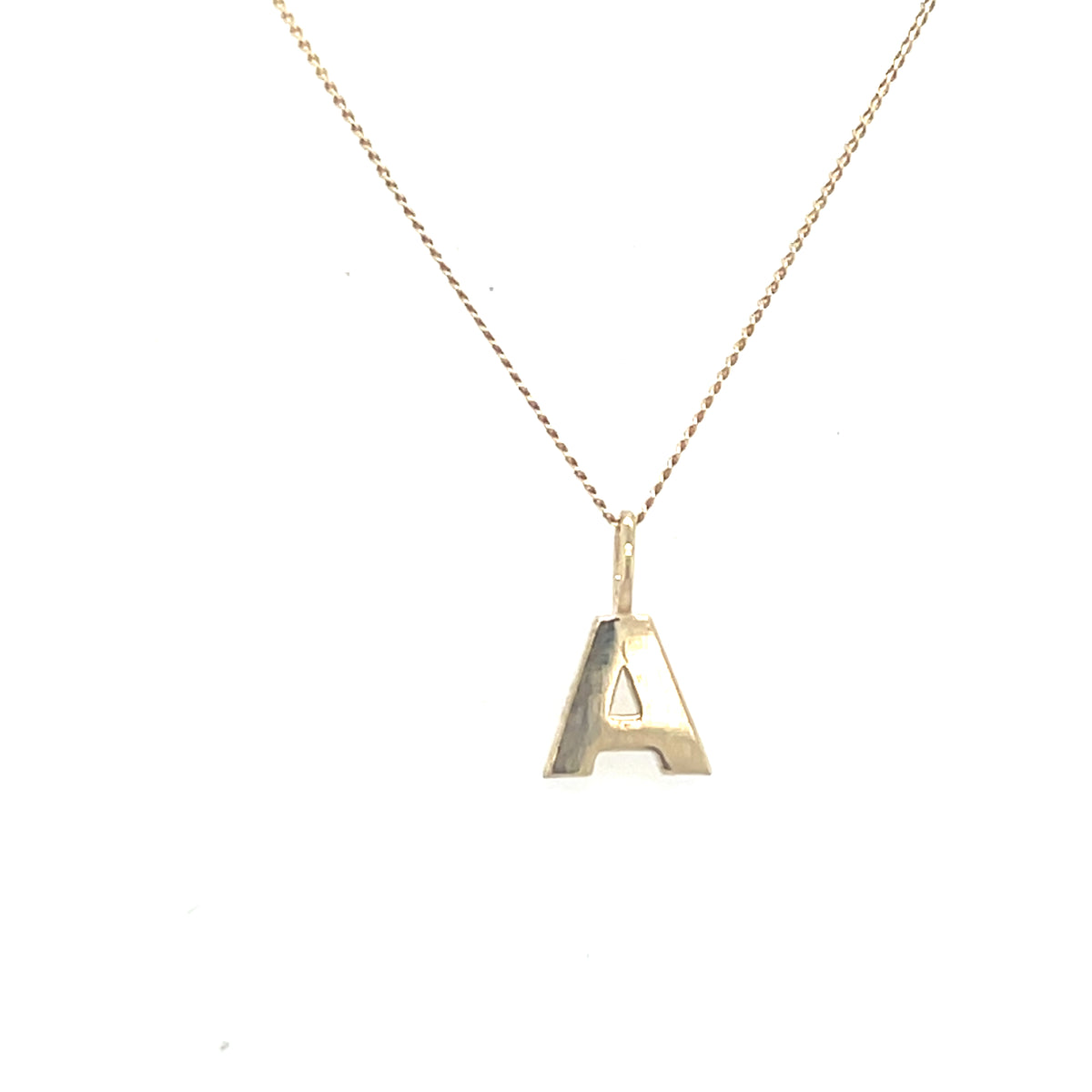 9kt Gold &#39;A&#39; Pendant