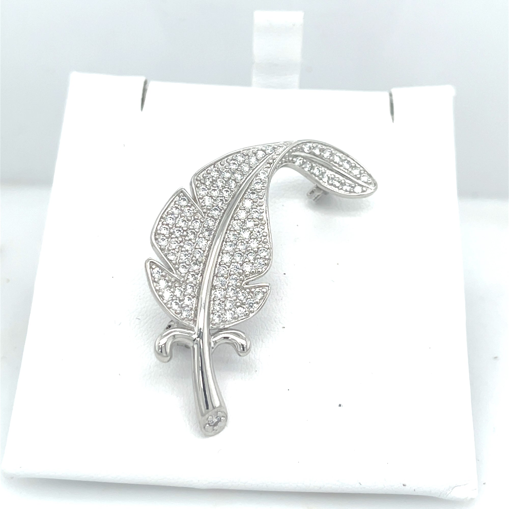 Silver Leaf Brooch