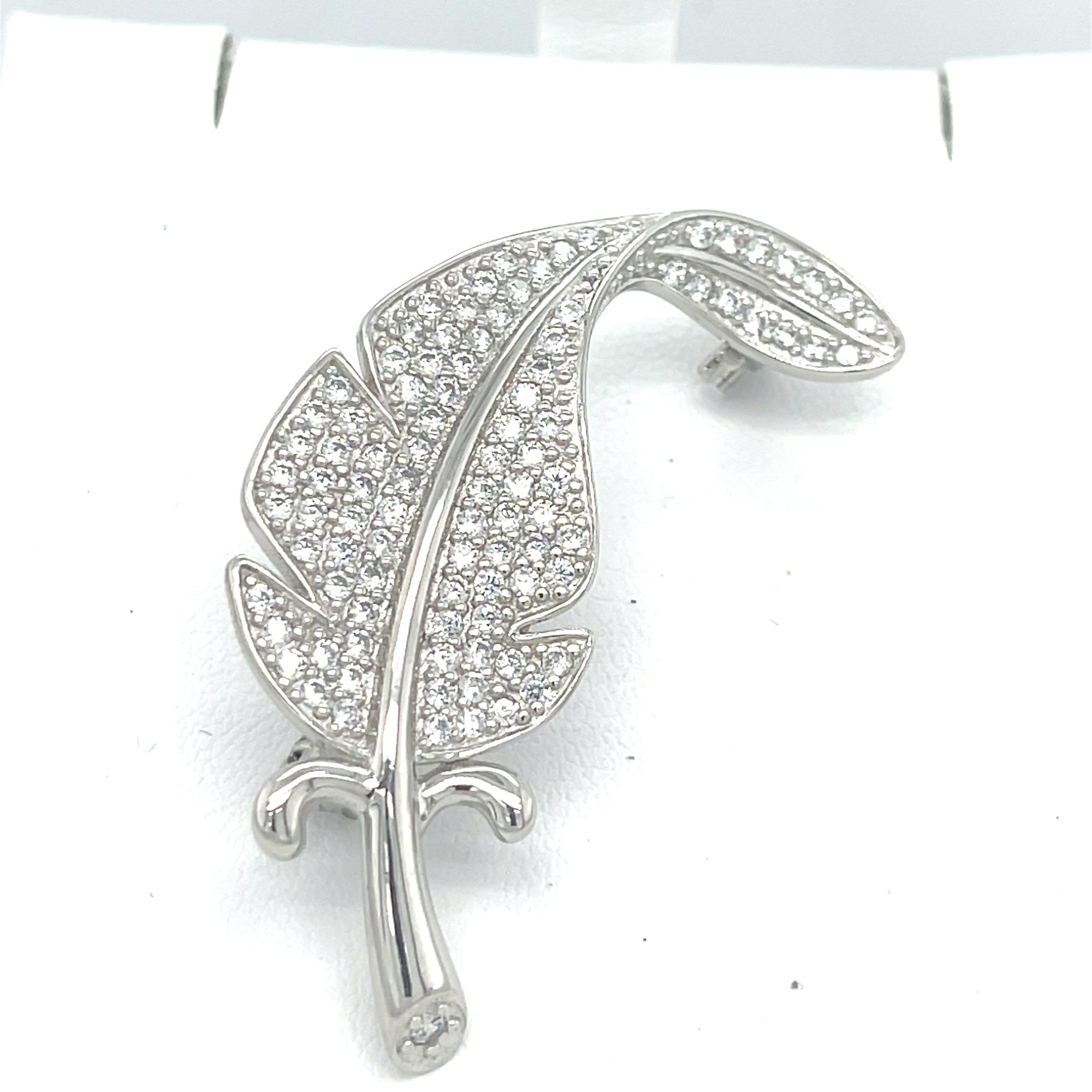 Silver Leaf Brooch