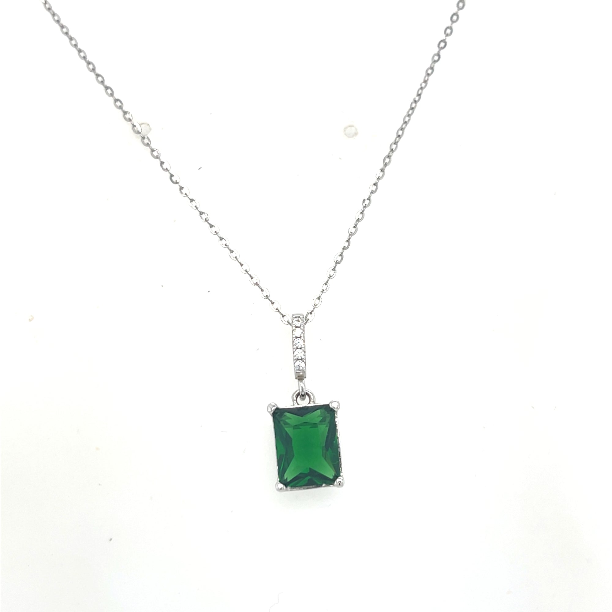 Sterling Silver Green Pendant