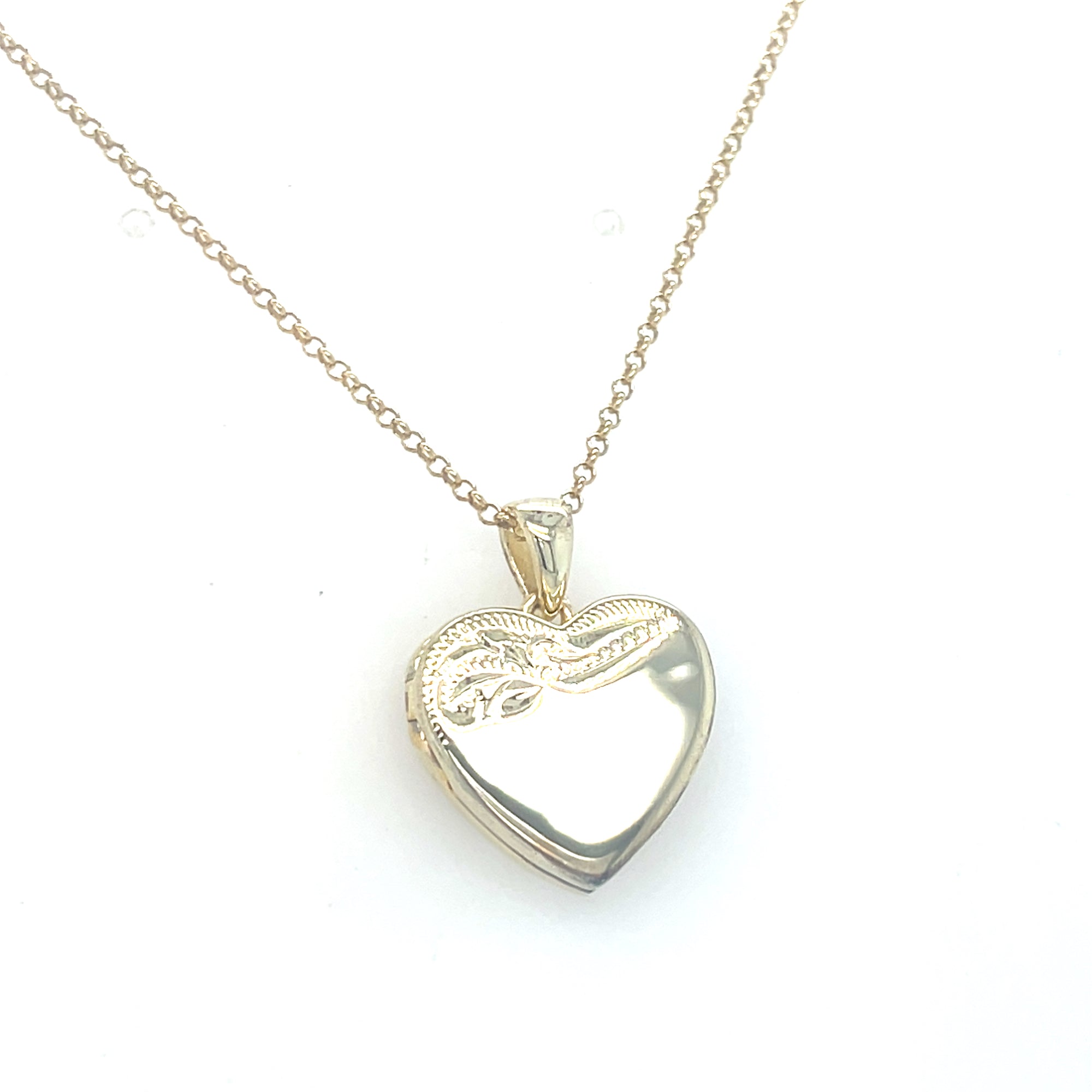 Gold coloured heart locket