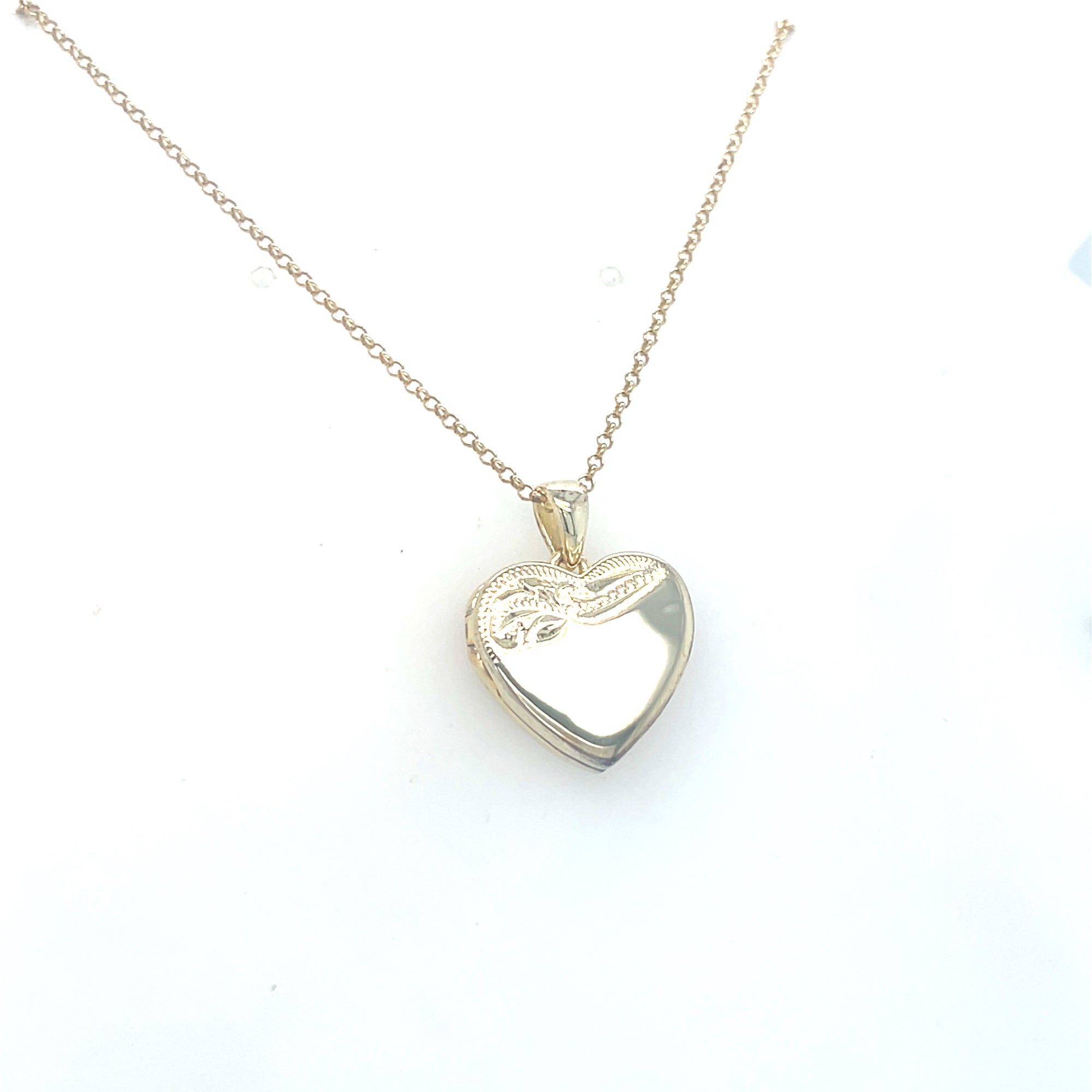 Gold coloured heart locket