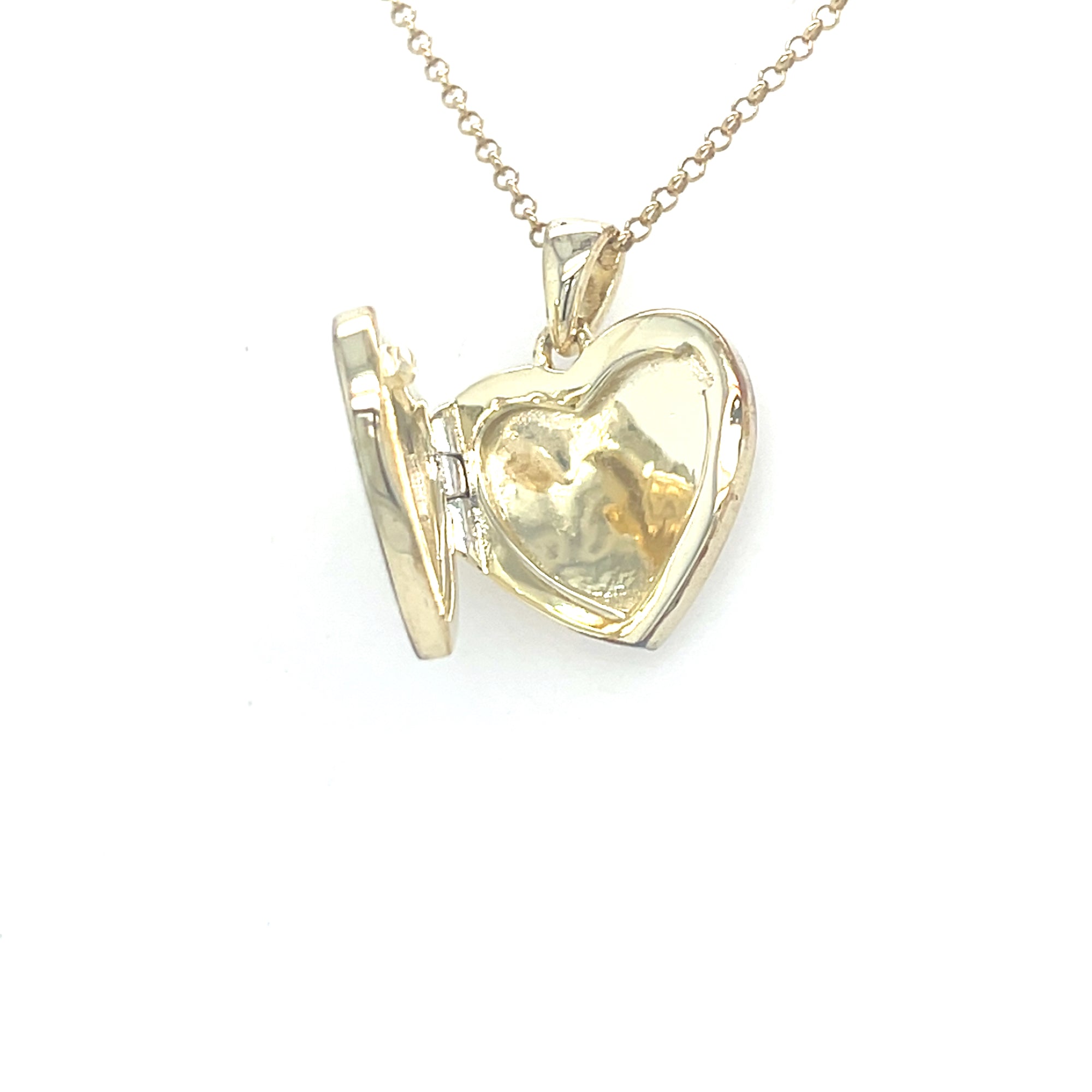 Gold coloured heart locket