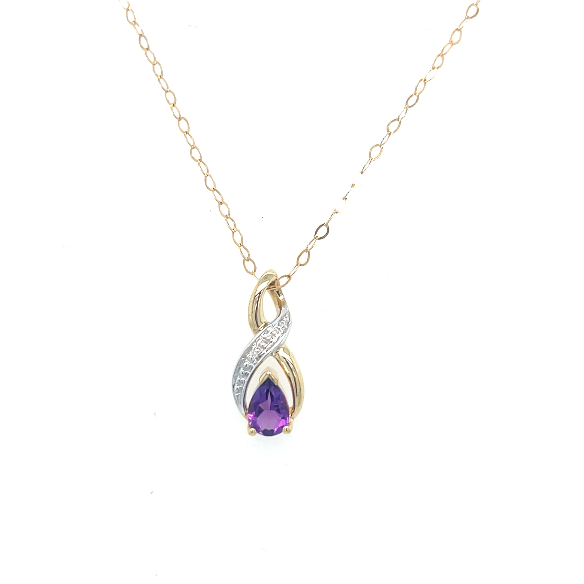 9kt Gold Amethyst Pendant