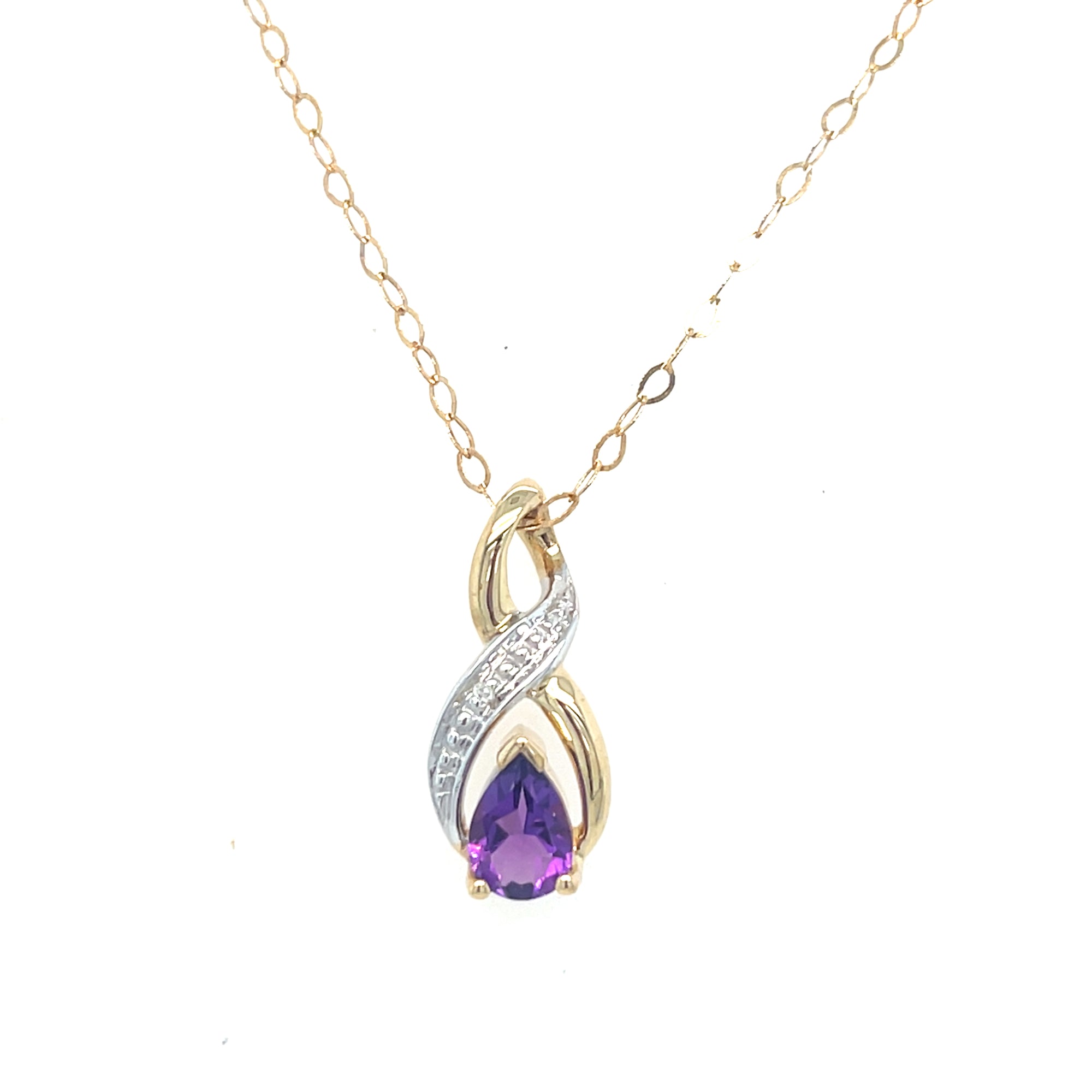 9kt Gold Amethyst Pendant