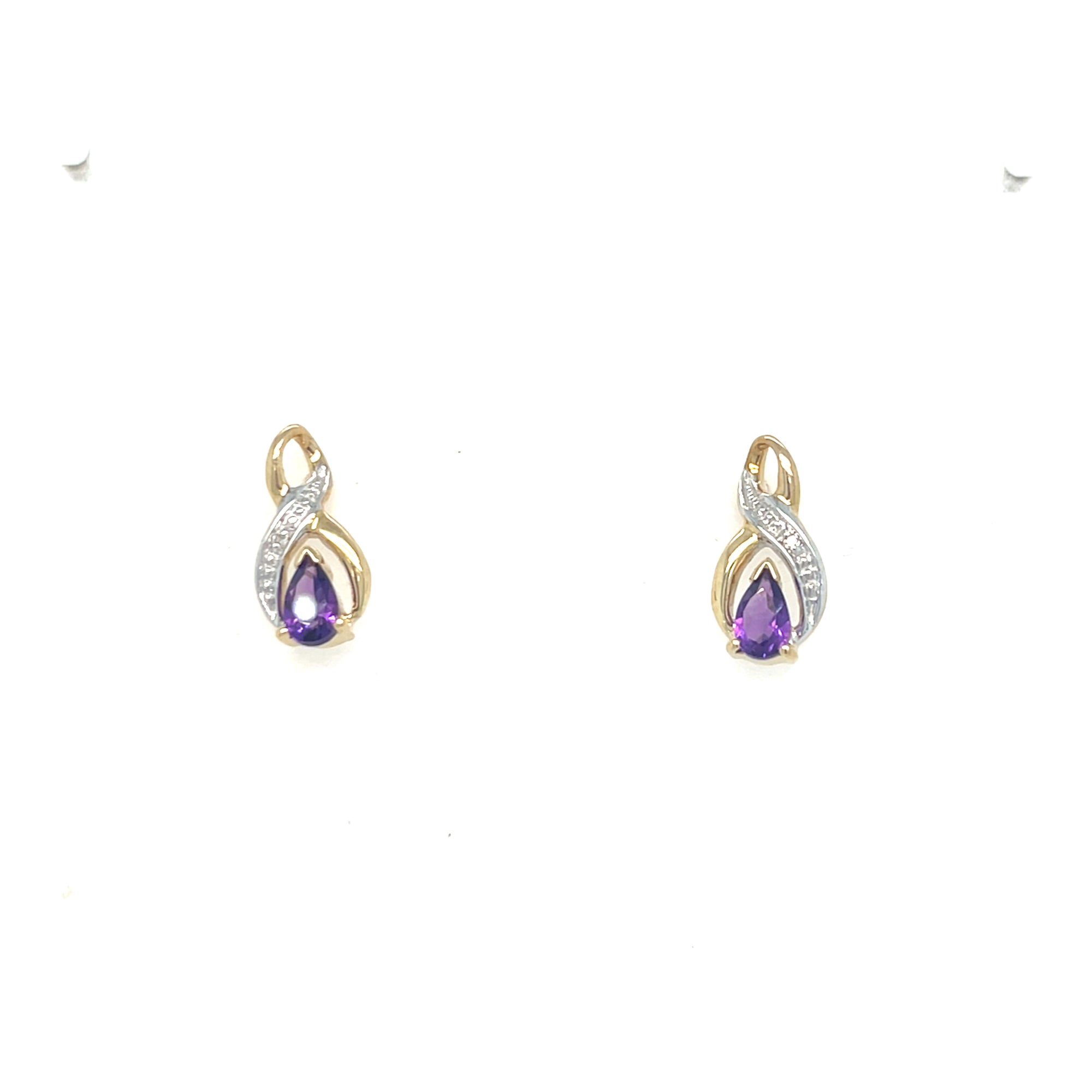 9kt Gold Amethyst Earrings