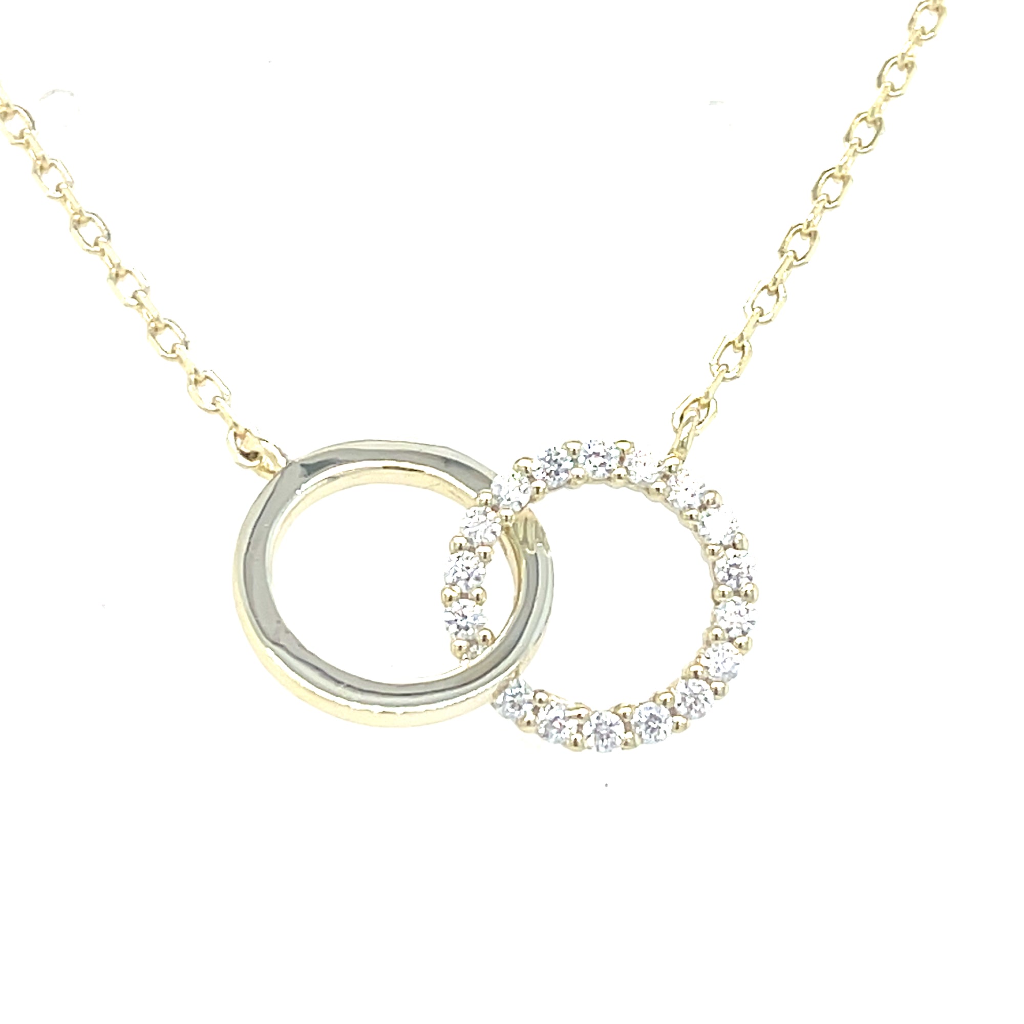 Gold Plated Intertwinned Circle Pendant