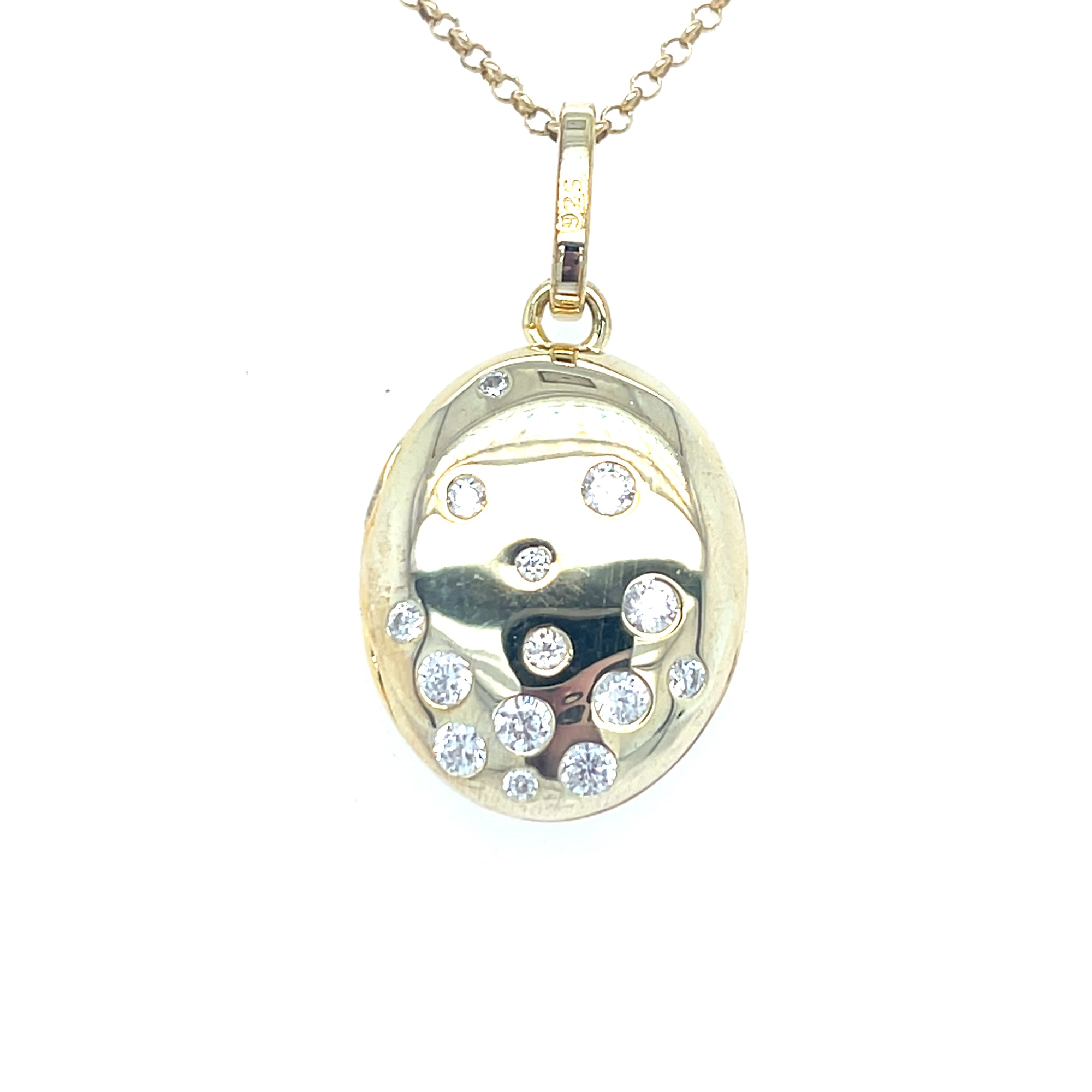 Gold plated oval locket
