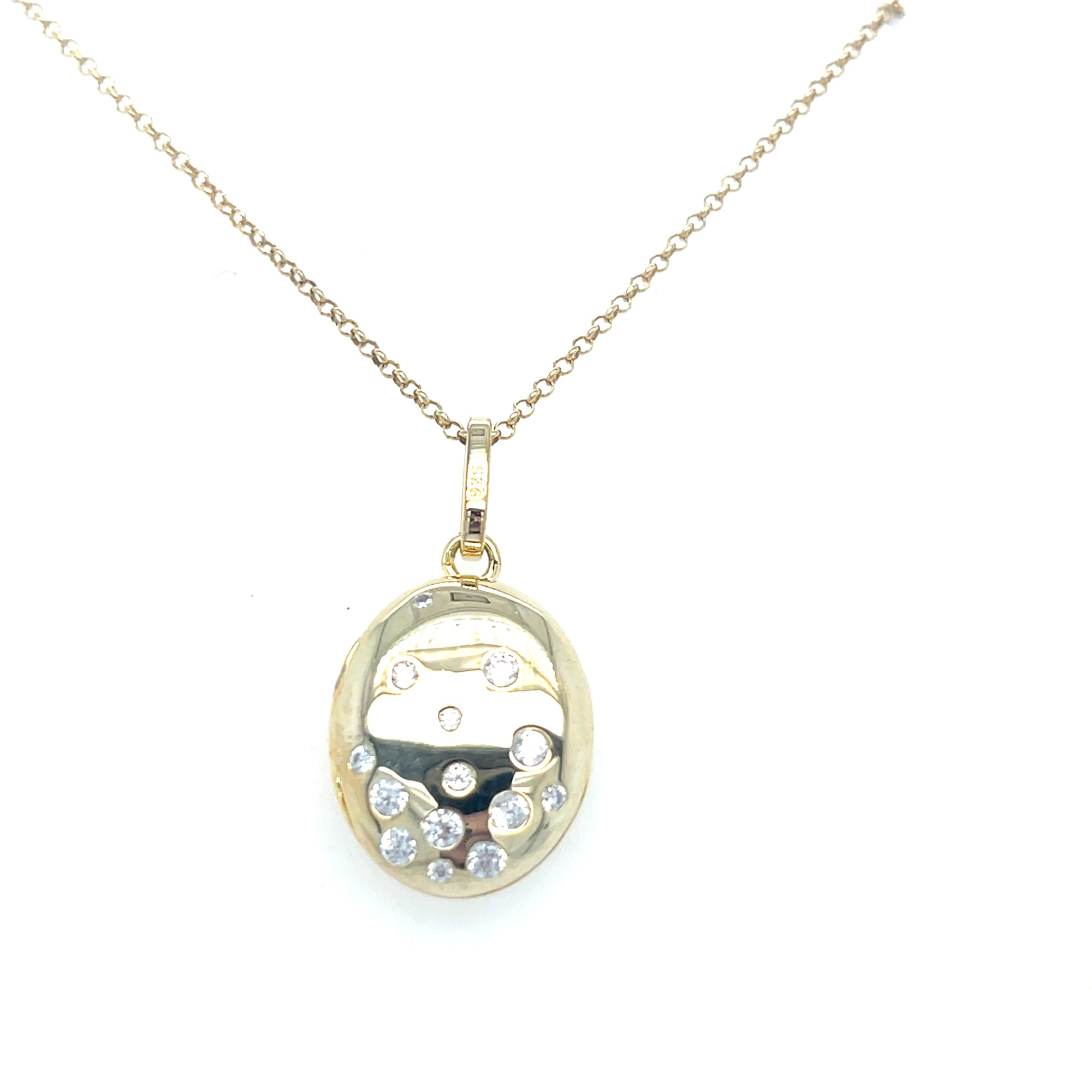 Gold plated oval locket