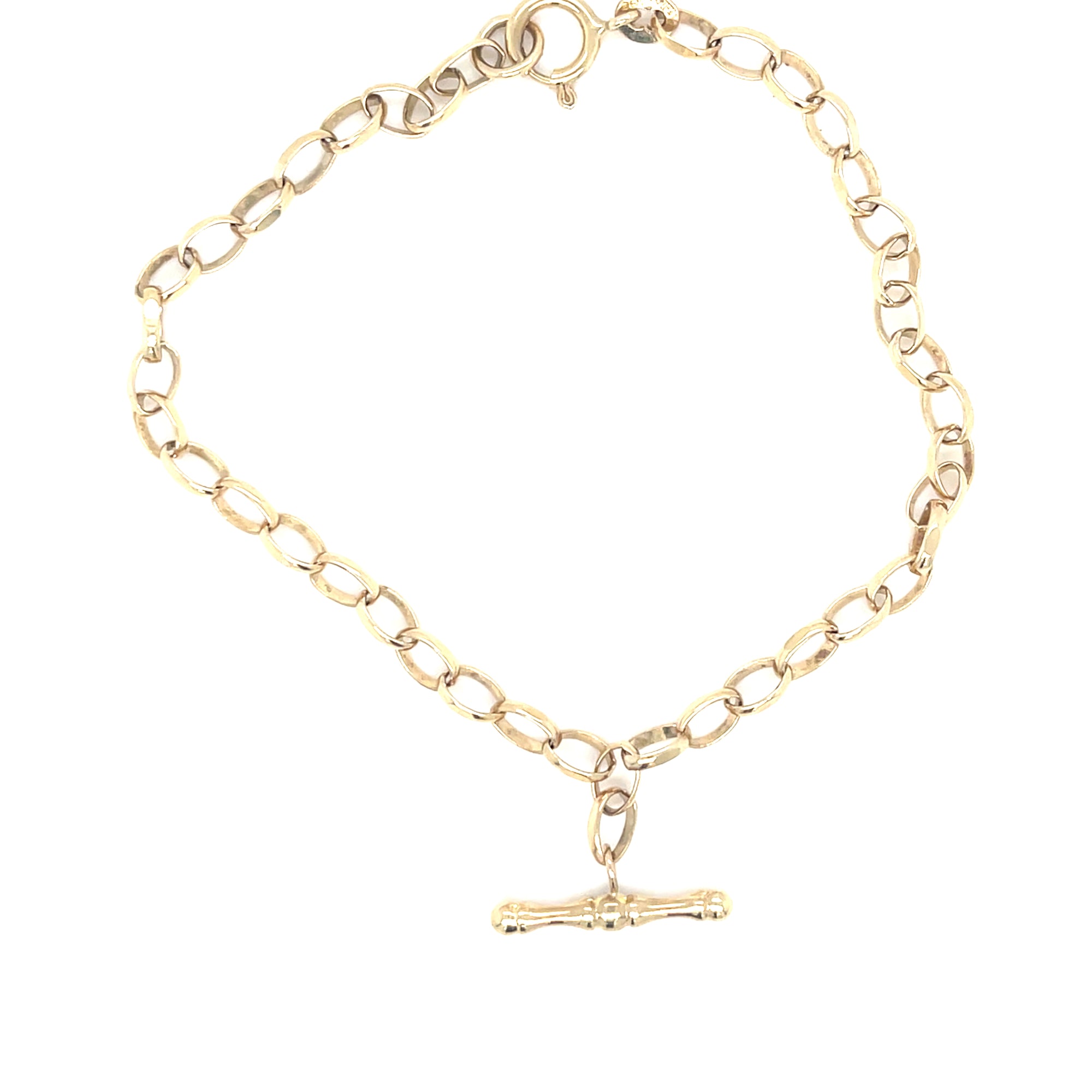9kt Gold Belcher T Bar Bracelet