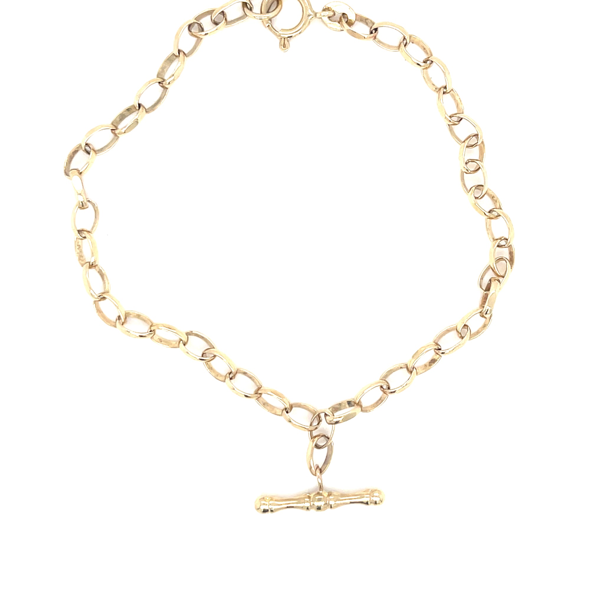 9kt Gold Belcher T Bar Bracelet