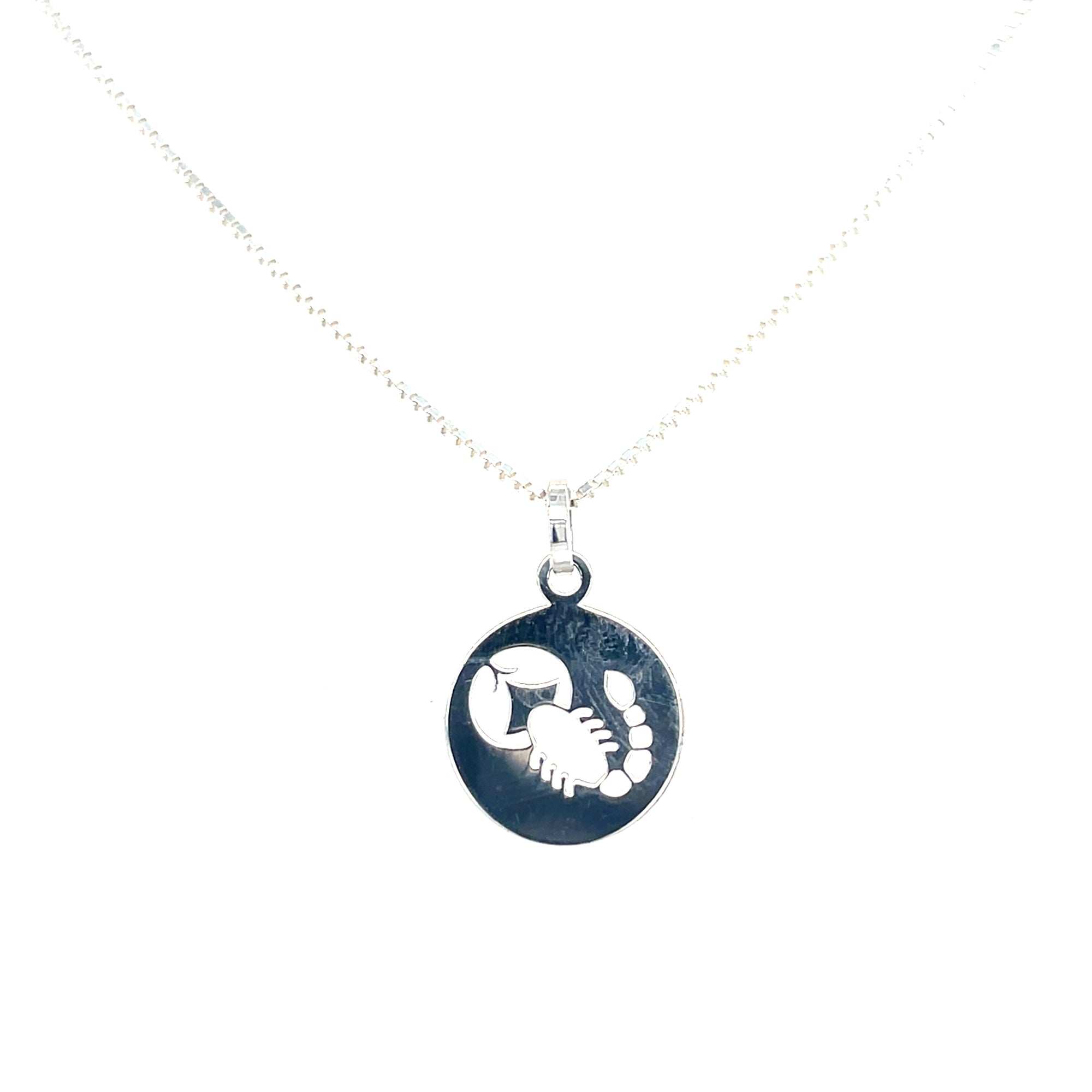 Sterling silver zodizc pendant (SCORPIO)