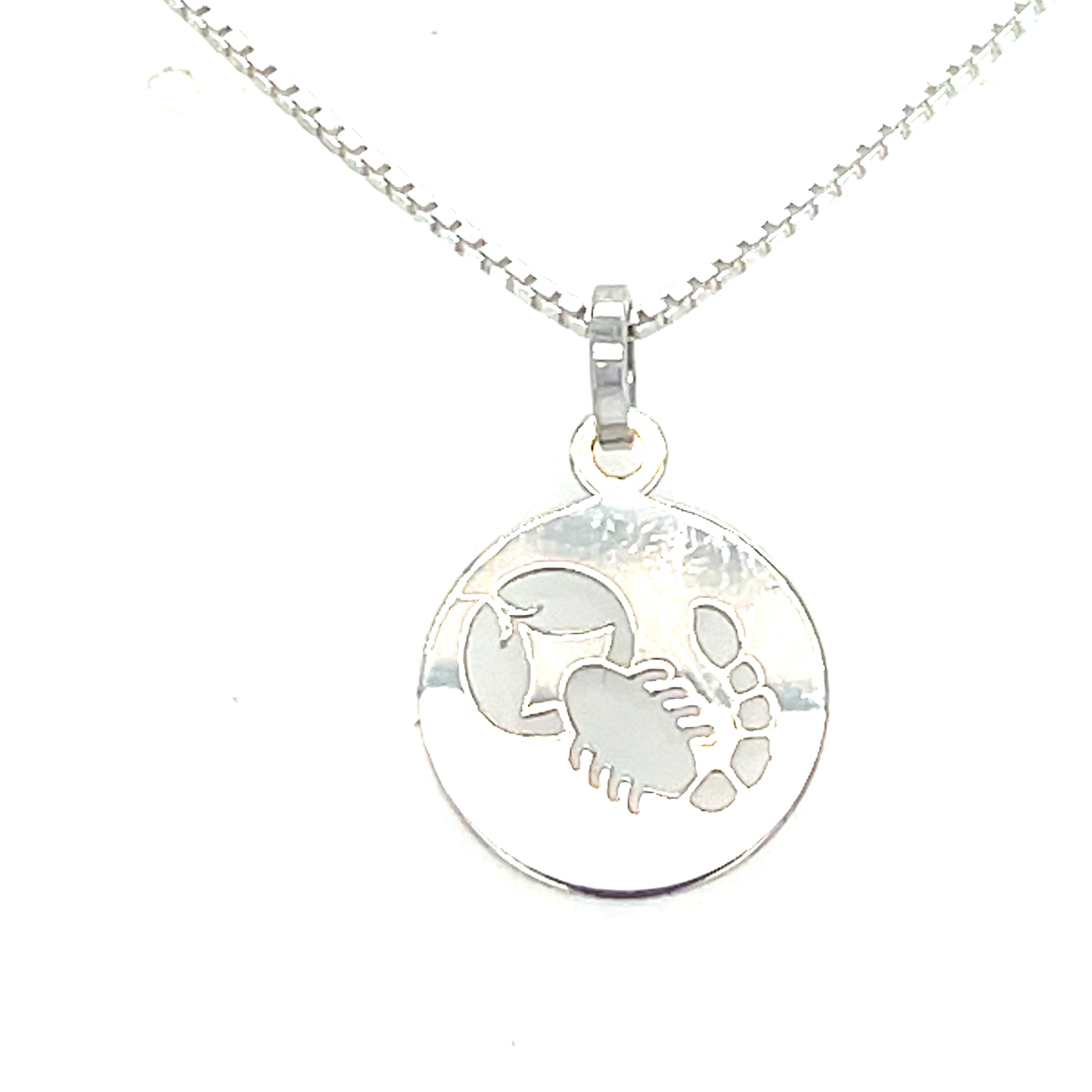 Sterling silver zodizc pendant (SCORPIO)