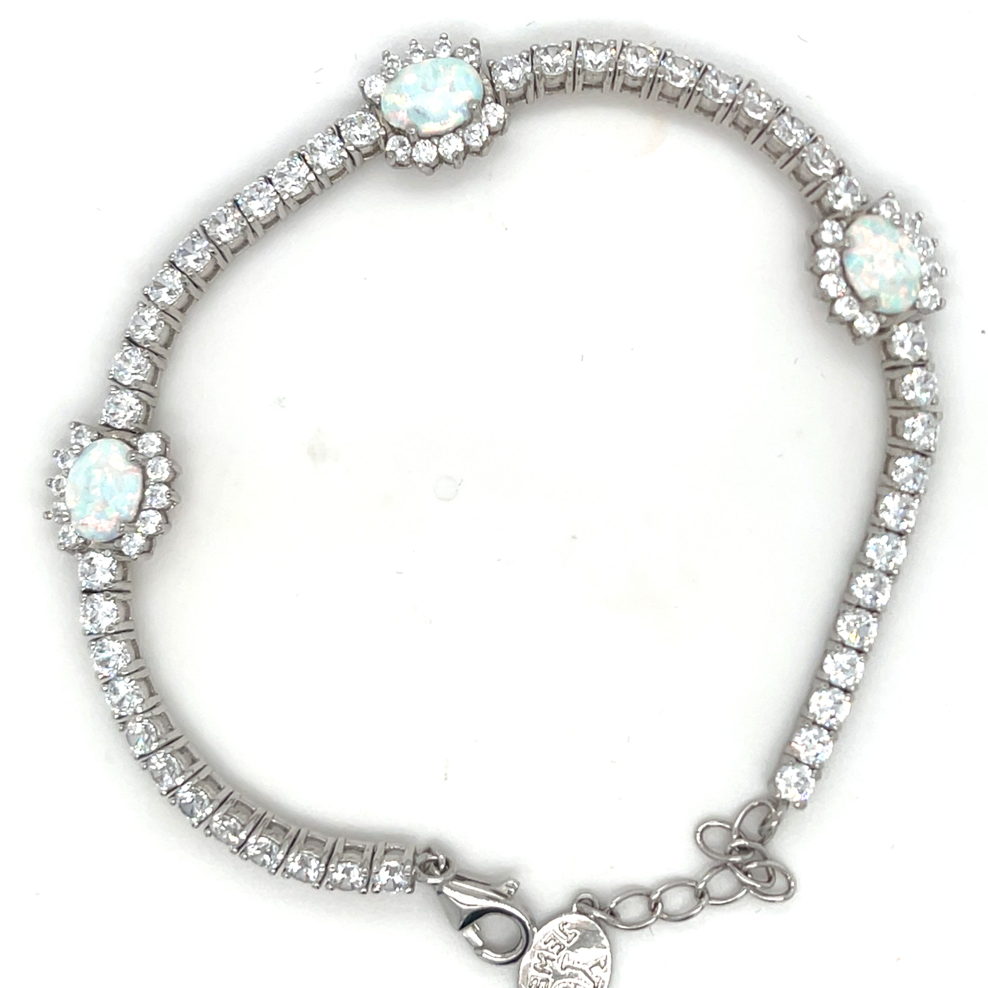 Sterling silver opal bracelet